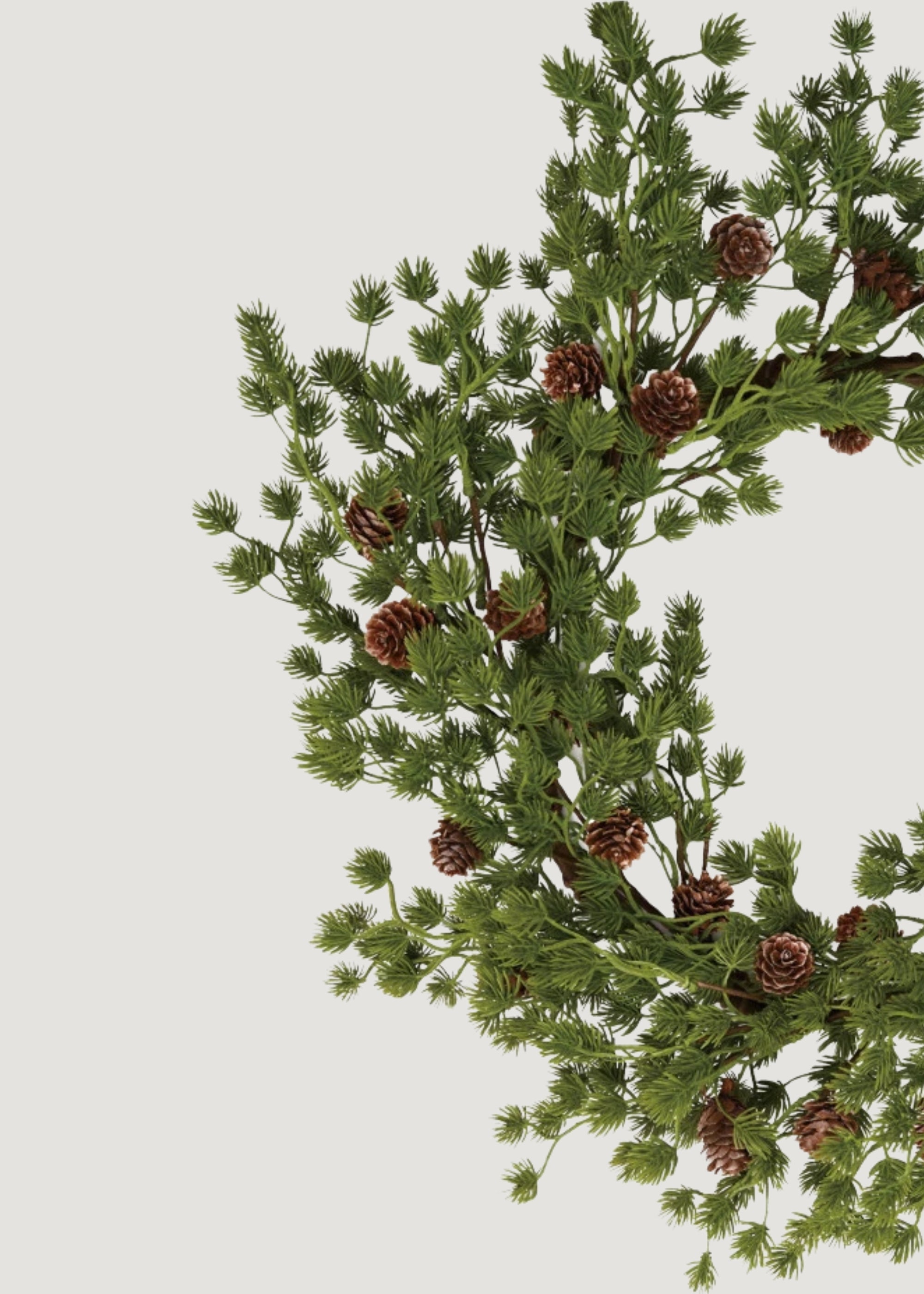 Green Artificial Pine Wreath for Home Decor