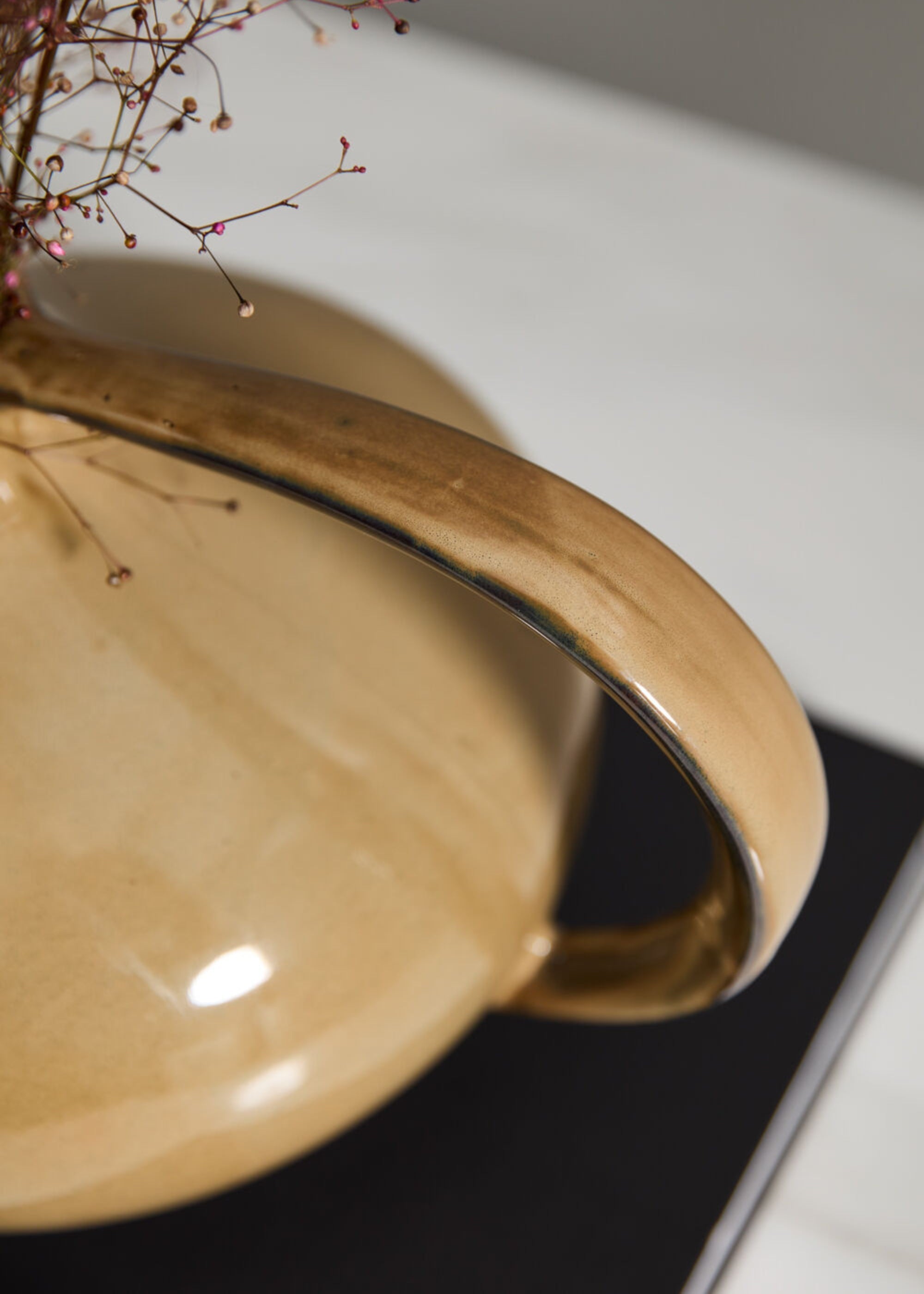 Large Ceramic Pitcher Vase for Shelf Styling