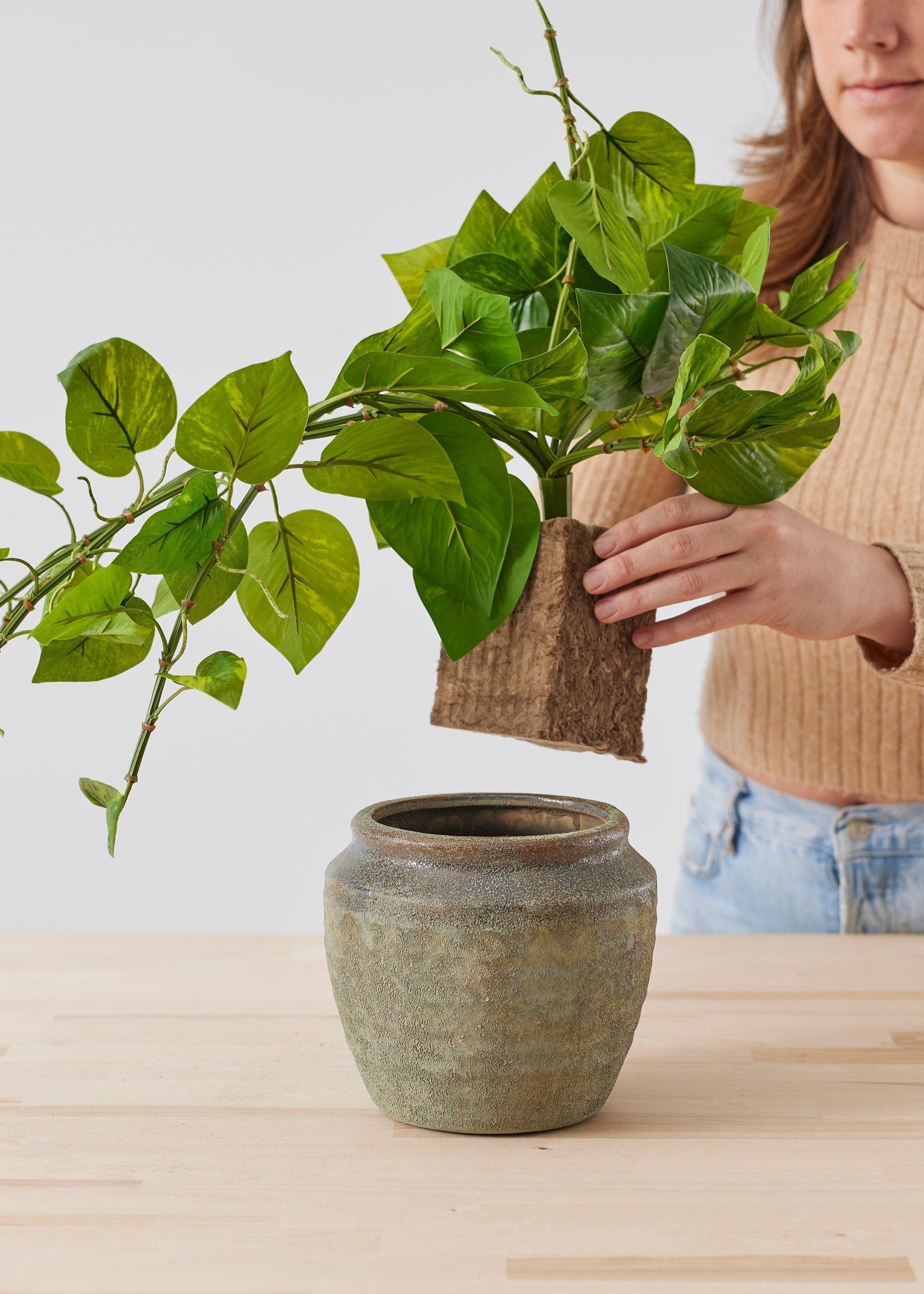 Natural Reusable All Natural Agra Wool Natural Floral Foam Brick for Home Decor