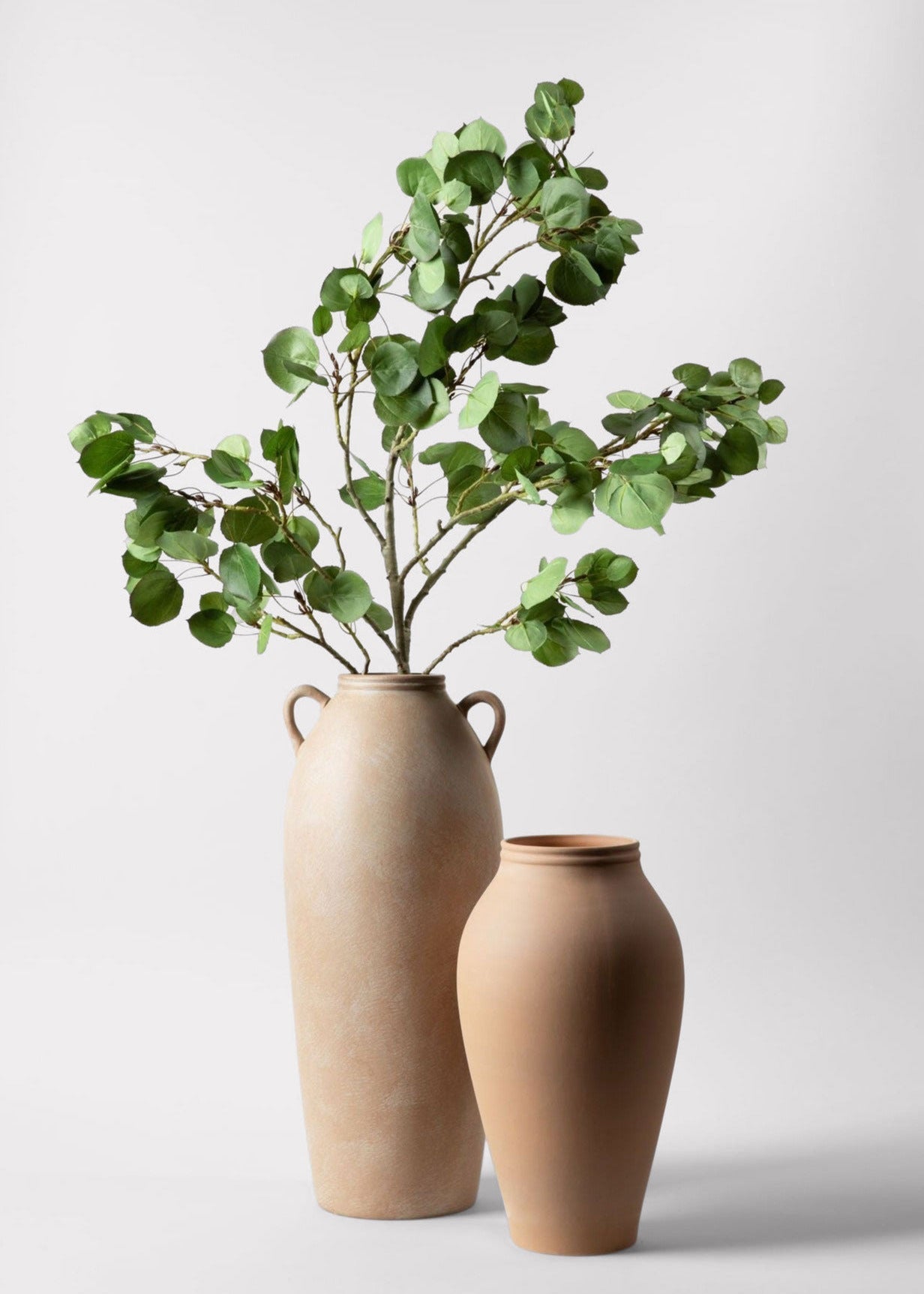Tall Terra Cotta Vase for Table Centerpiece
