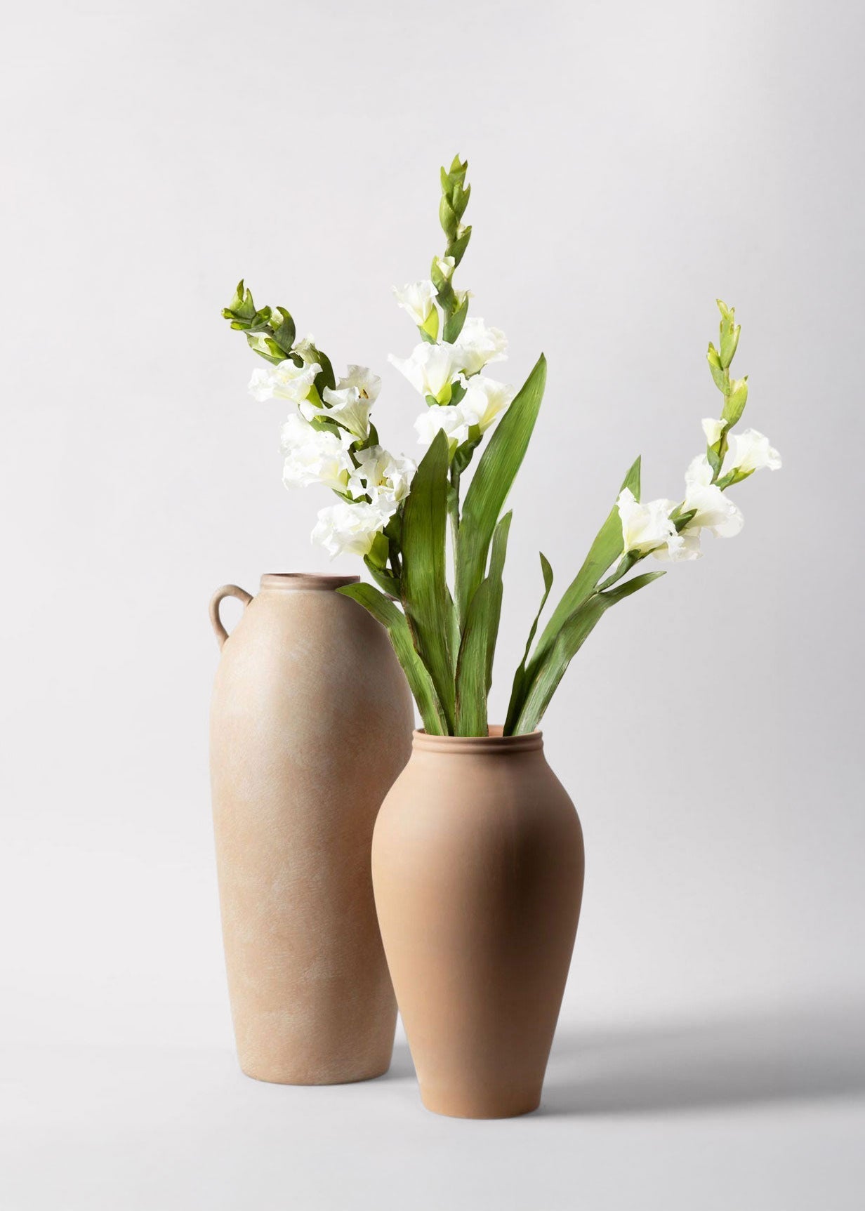 Orange Terracotta Medium Ceramic Vase for Table Centerpiece