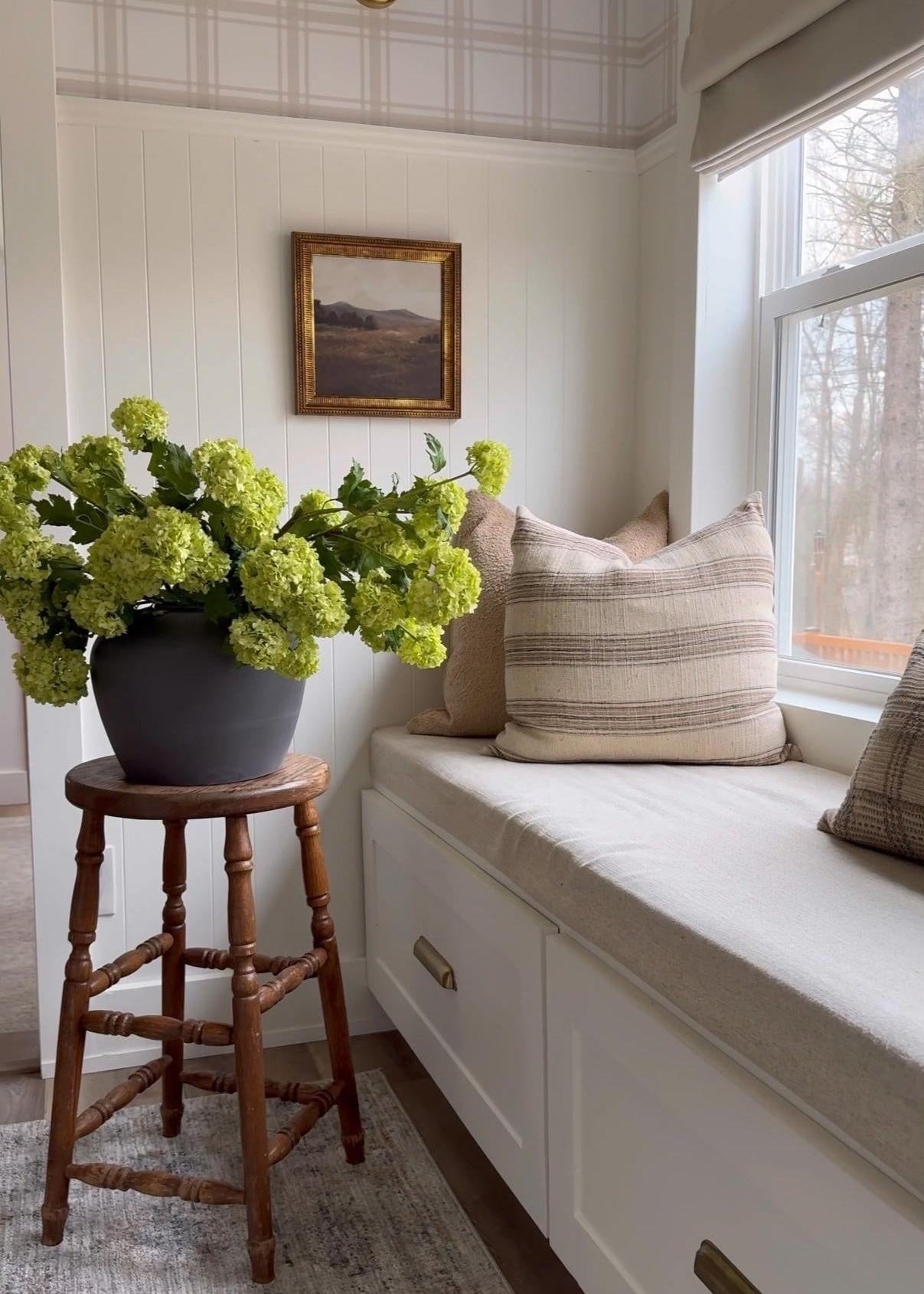 Artificial Hydrangea Arrangement for Table Centerpiece