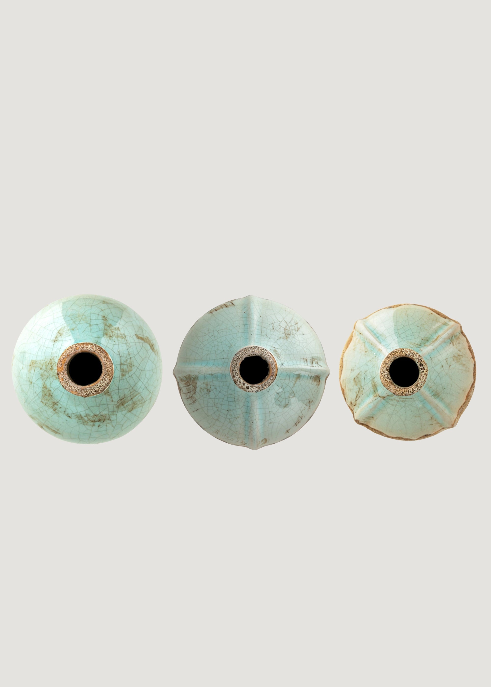 Set Watertight Terra Cotta Distressed Bud Vases for Wedding Decor