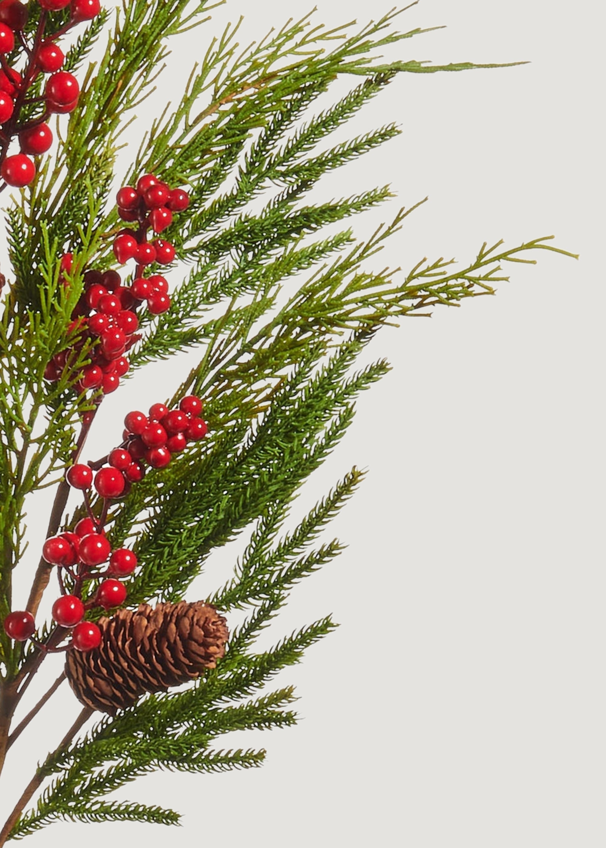 Red Artificial Pine Branch for Wedding Decor