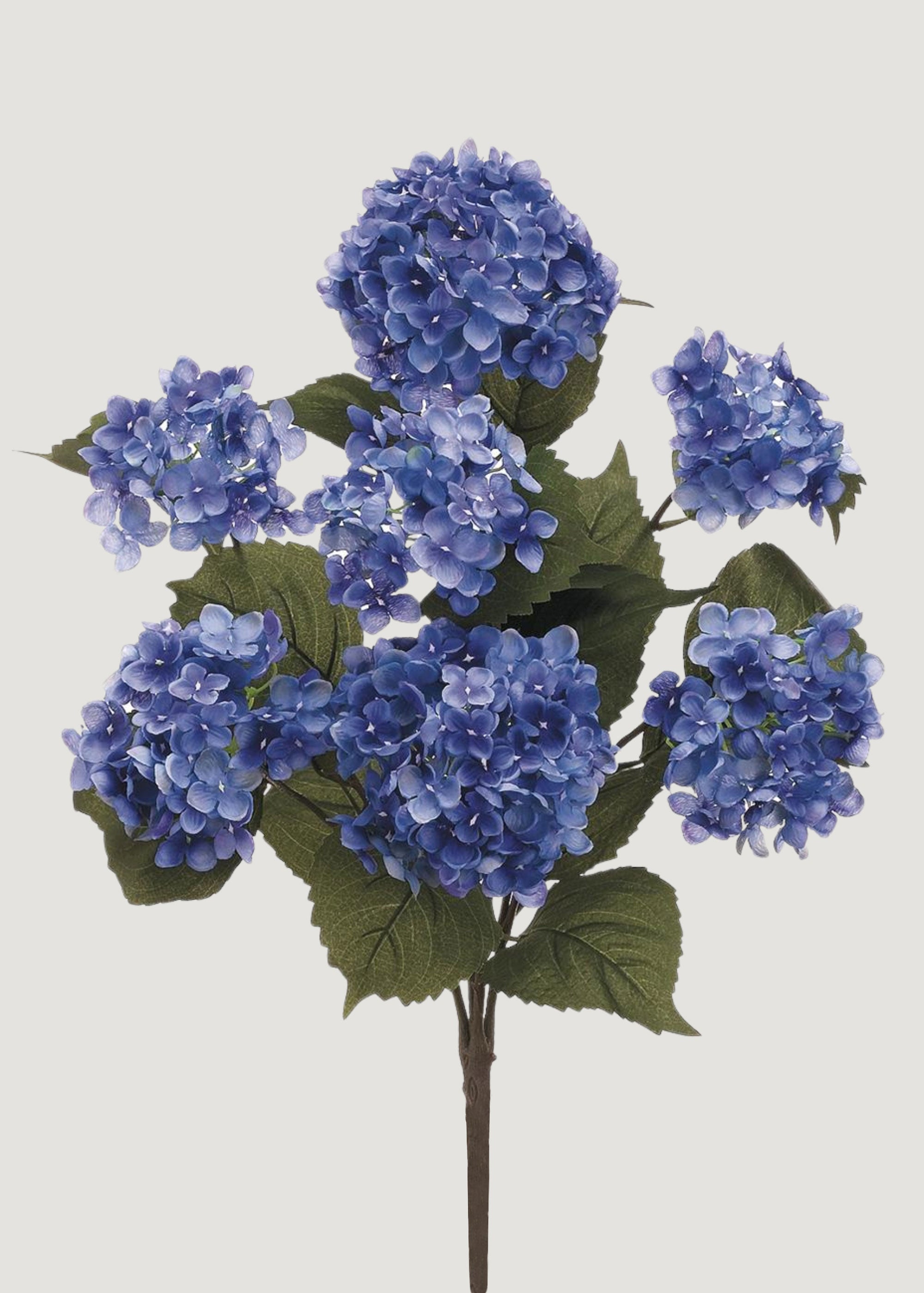 Blue Artificial Hydrangea Bush for Vase Styling