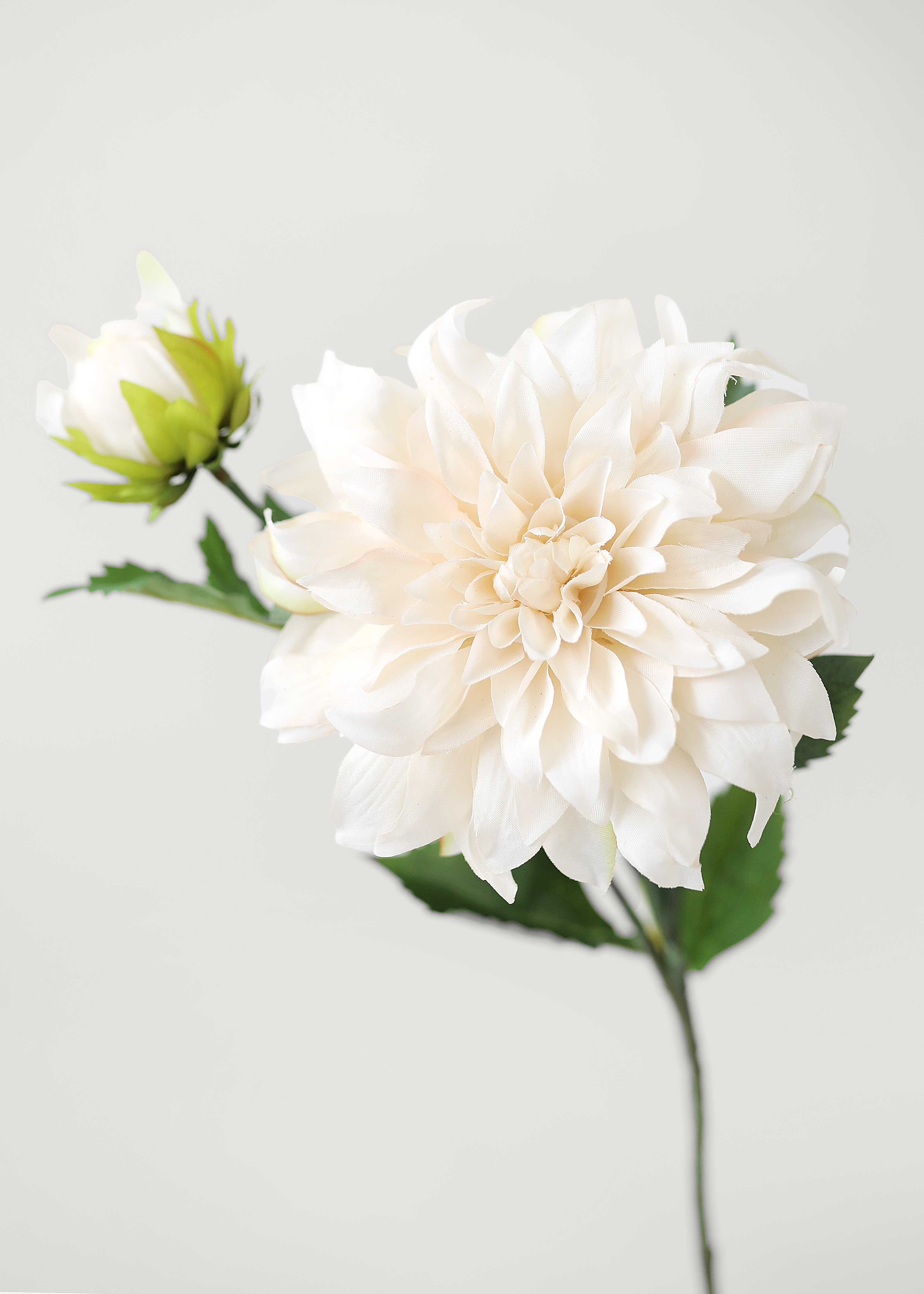 White Artificial Dahlia Stem for Vase Styling