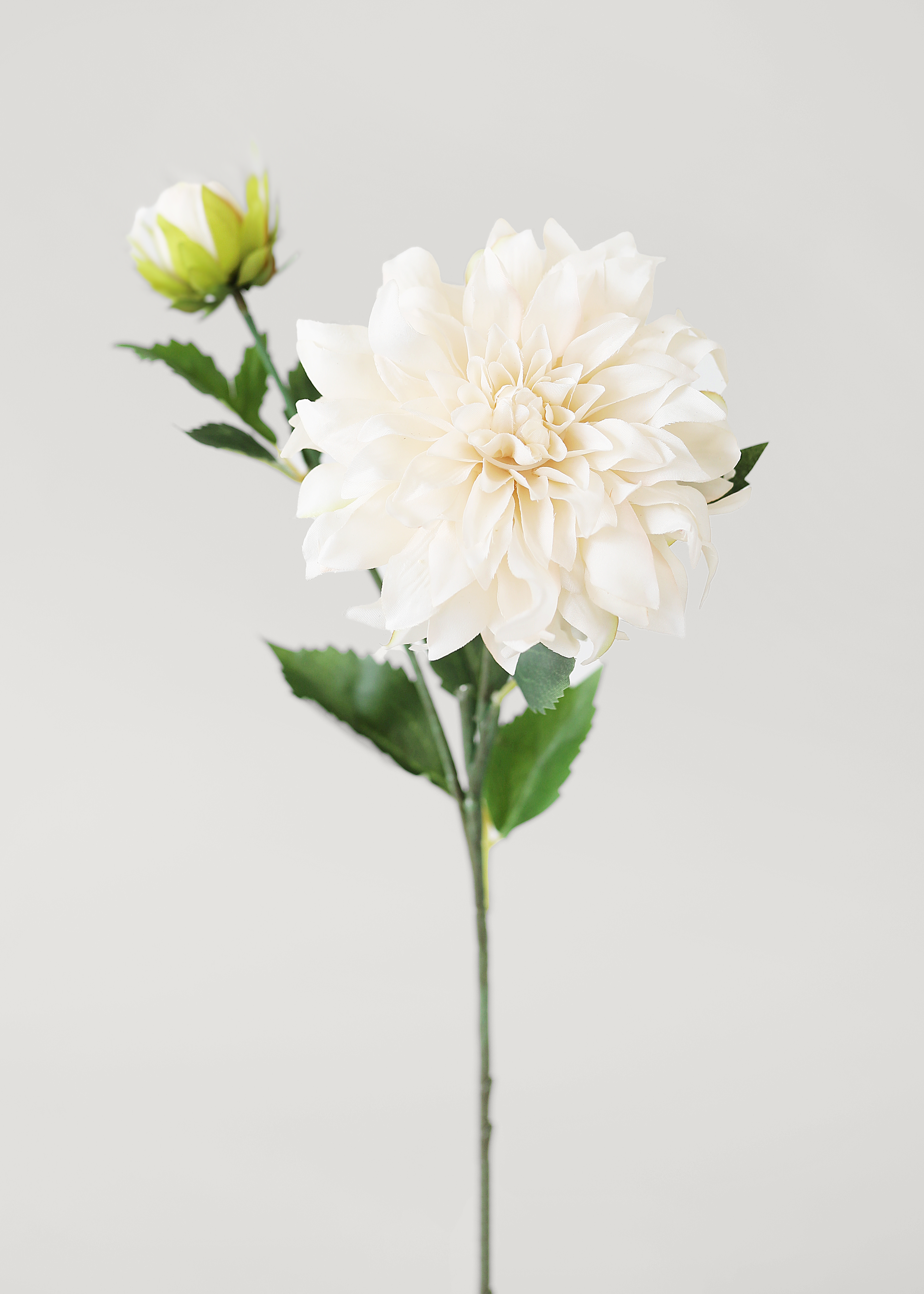 White Artificial Dahlia Stem for Wedding Decor