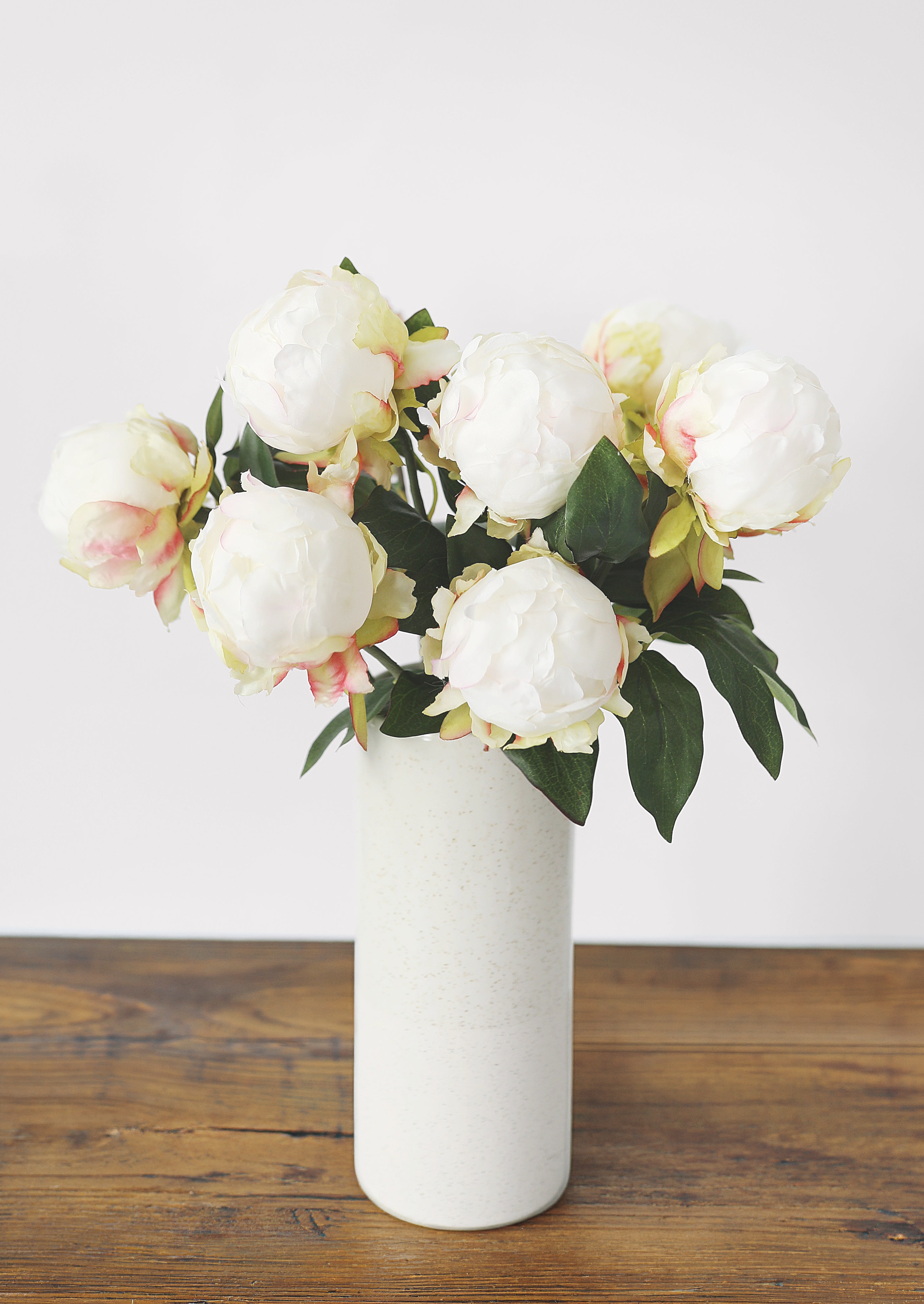 Cream Artificial Peony Stem for Table Centerpiece