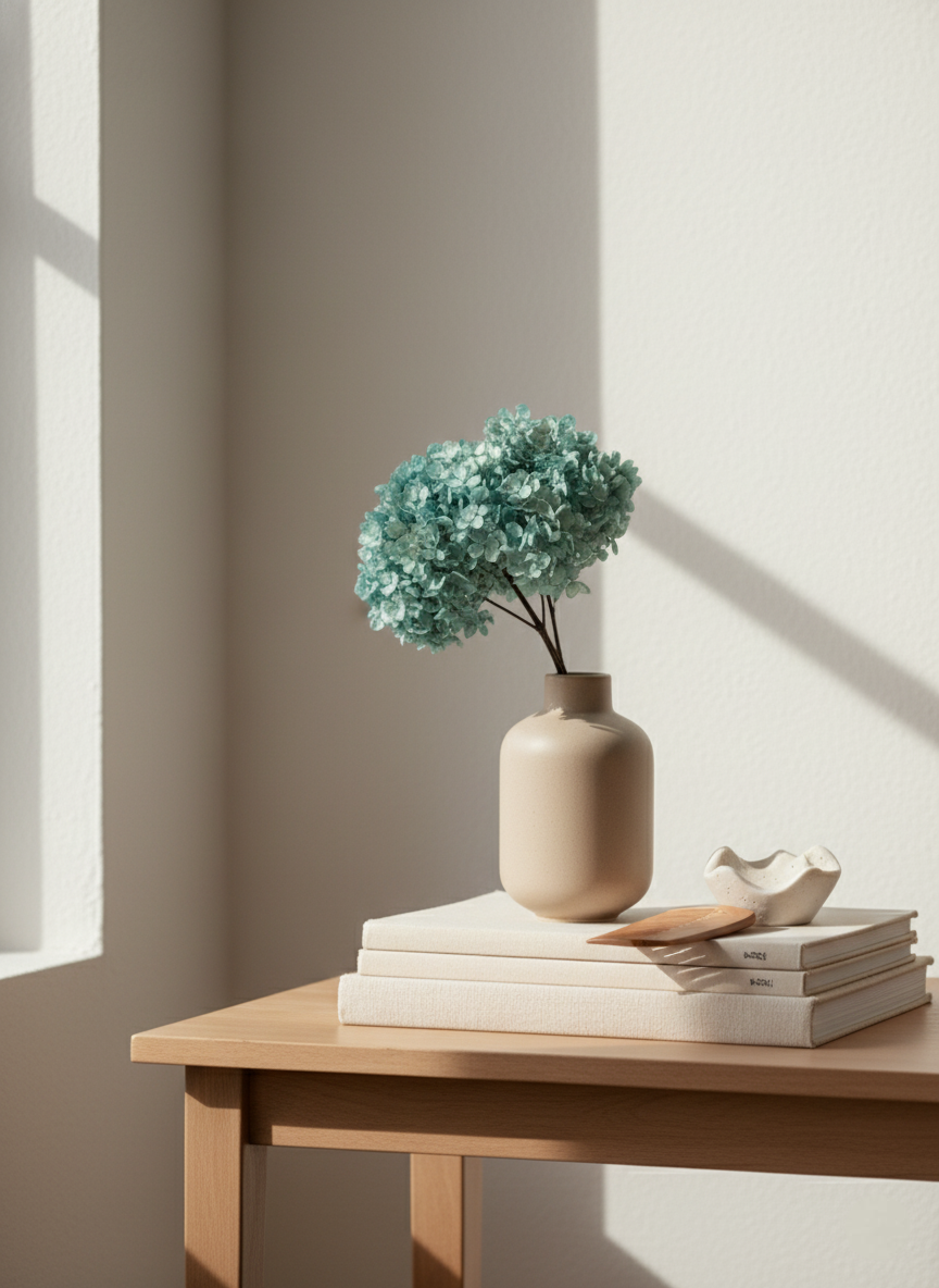 Green Dried Hydrangea Bundle for Home Decor