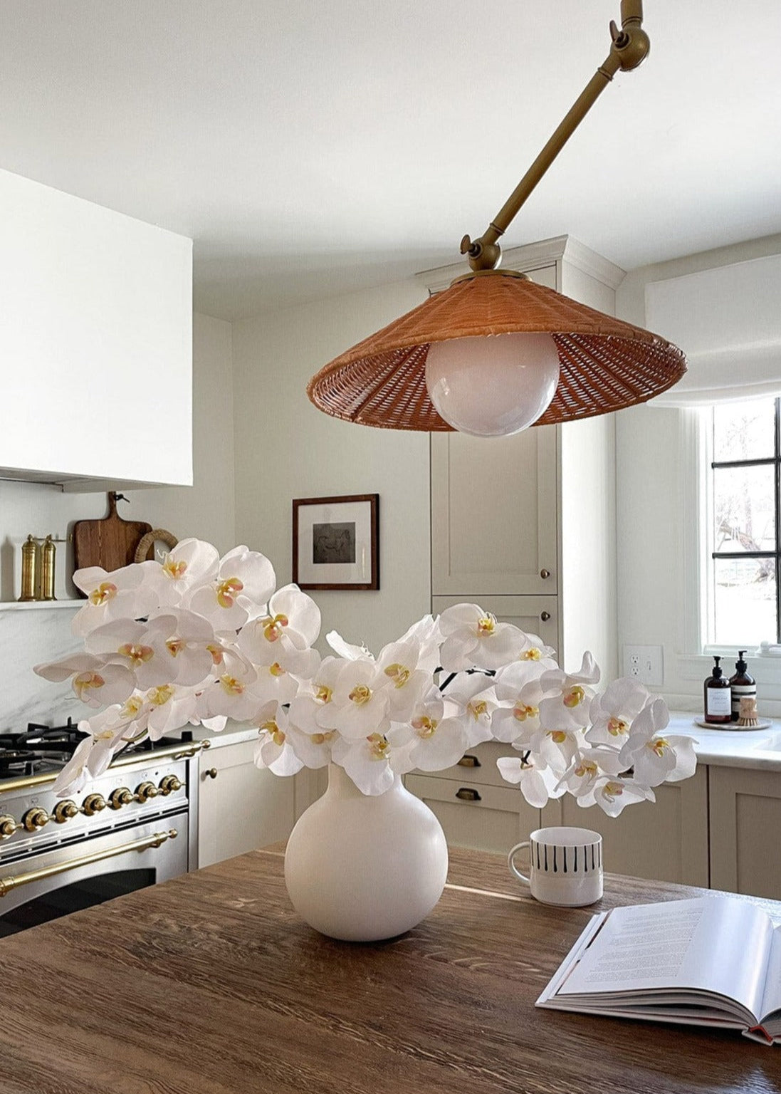 White vase for bathroom or living room flower styling