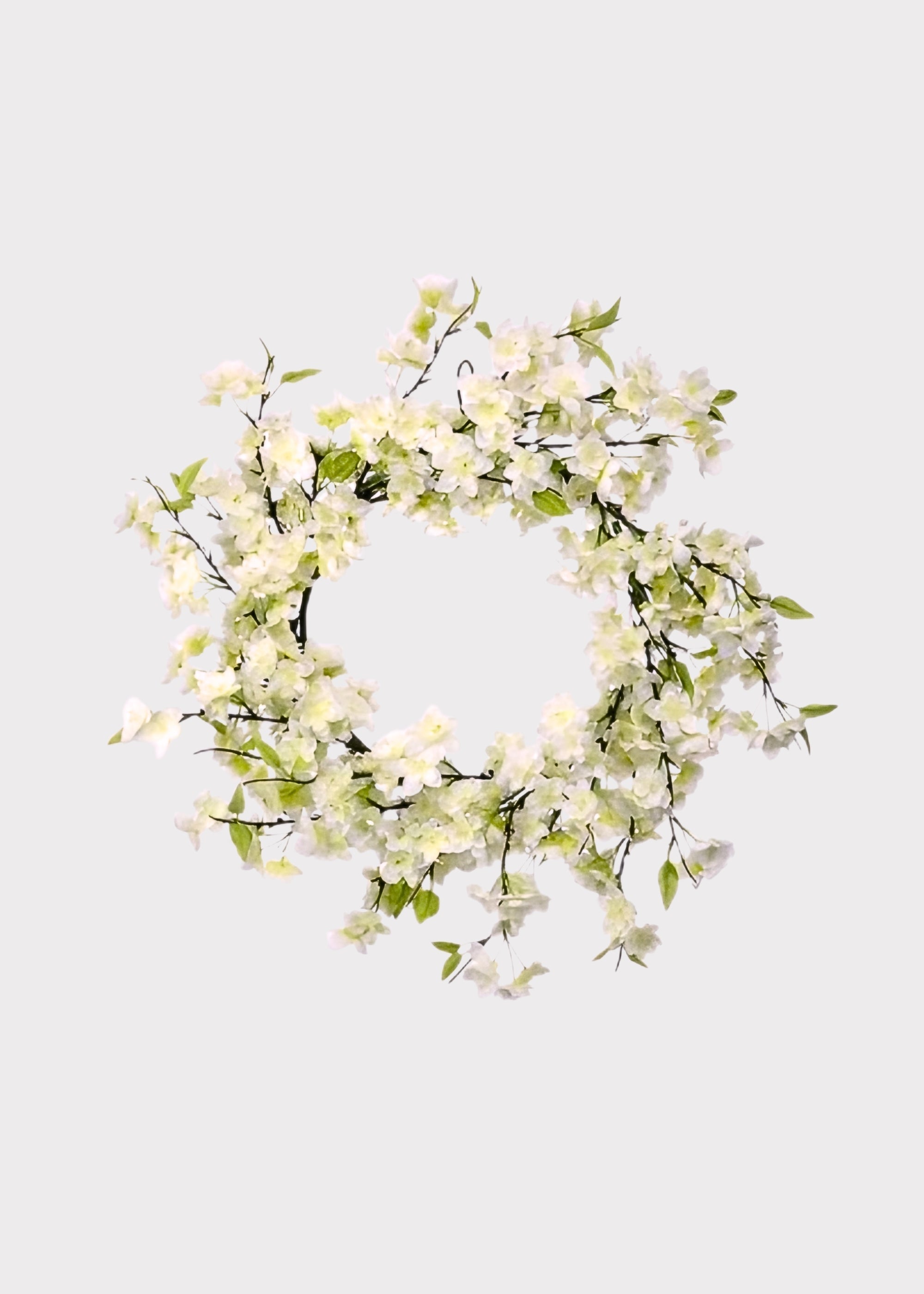 White Artificial Cherry Blossom Wreath for Vase Styling