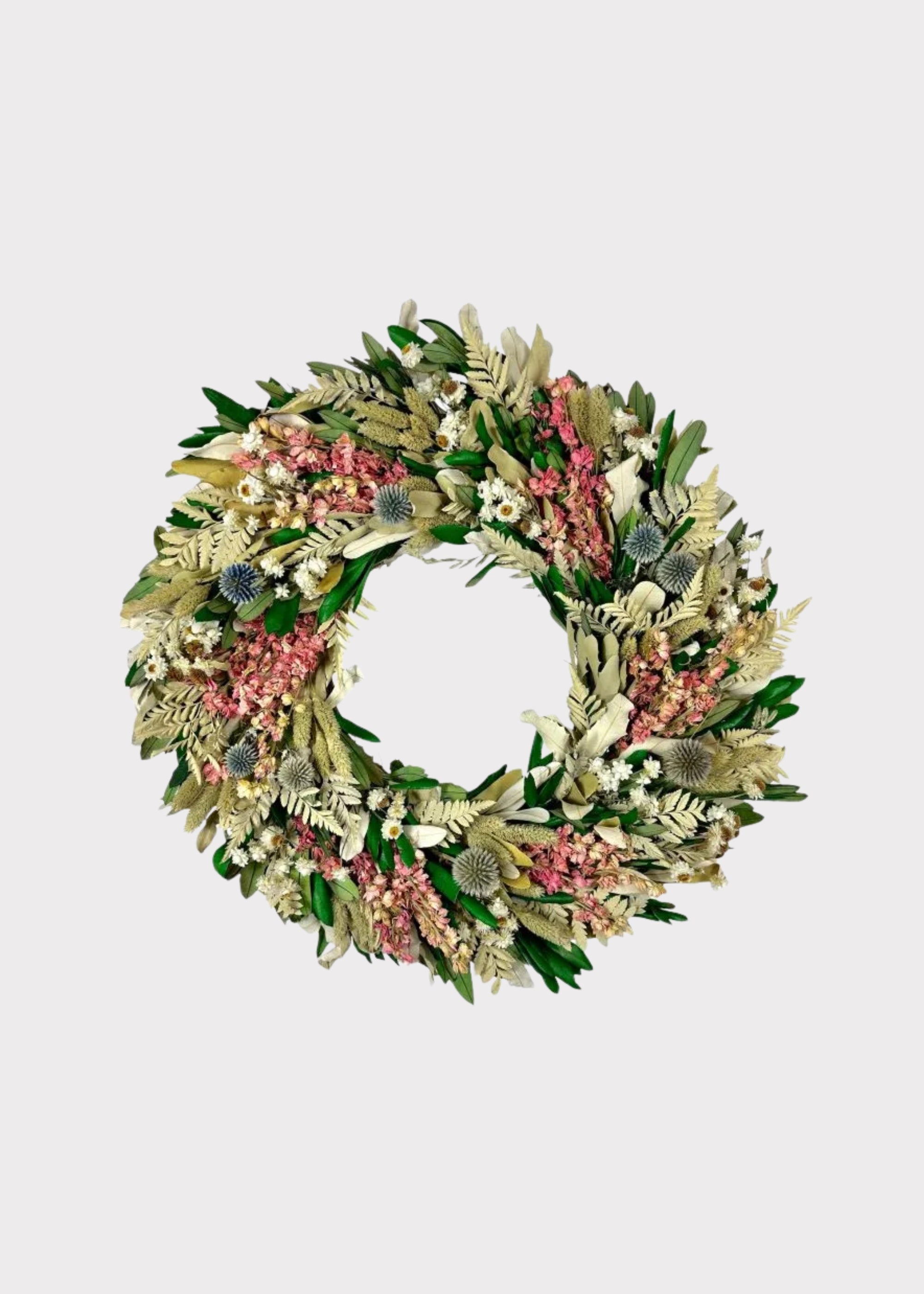 Pink Dried Daisy Wreath for Vase Styling
