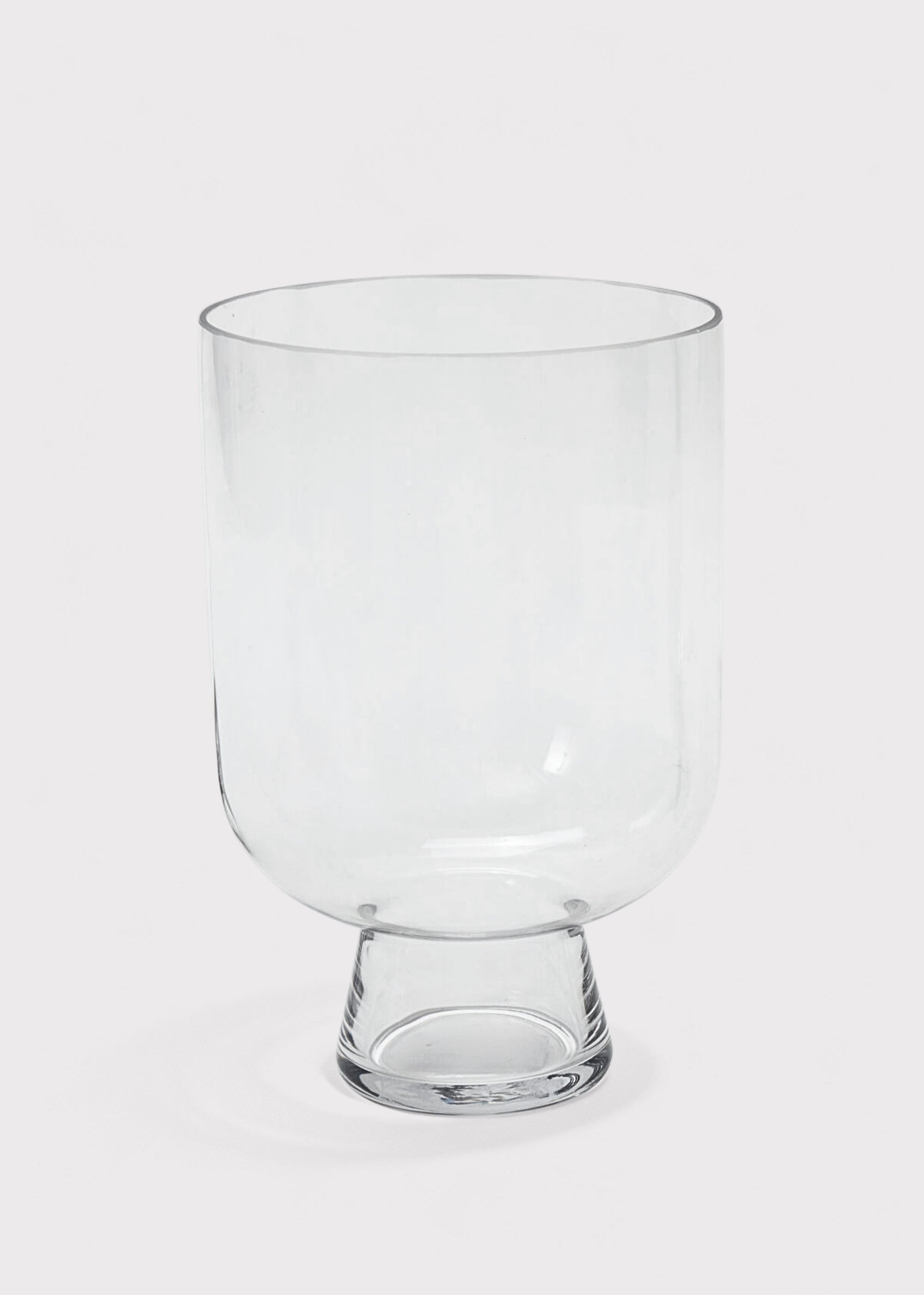 Clear Glass Reservoir Terrarium Footed Vase for Home Decor