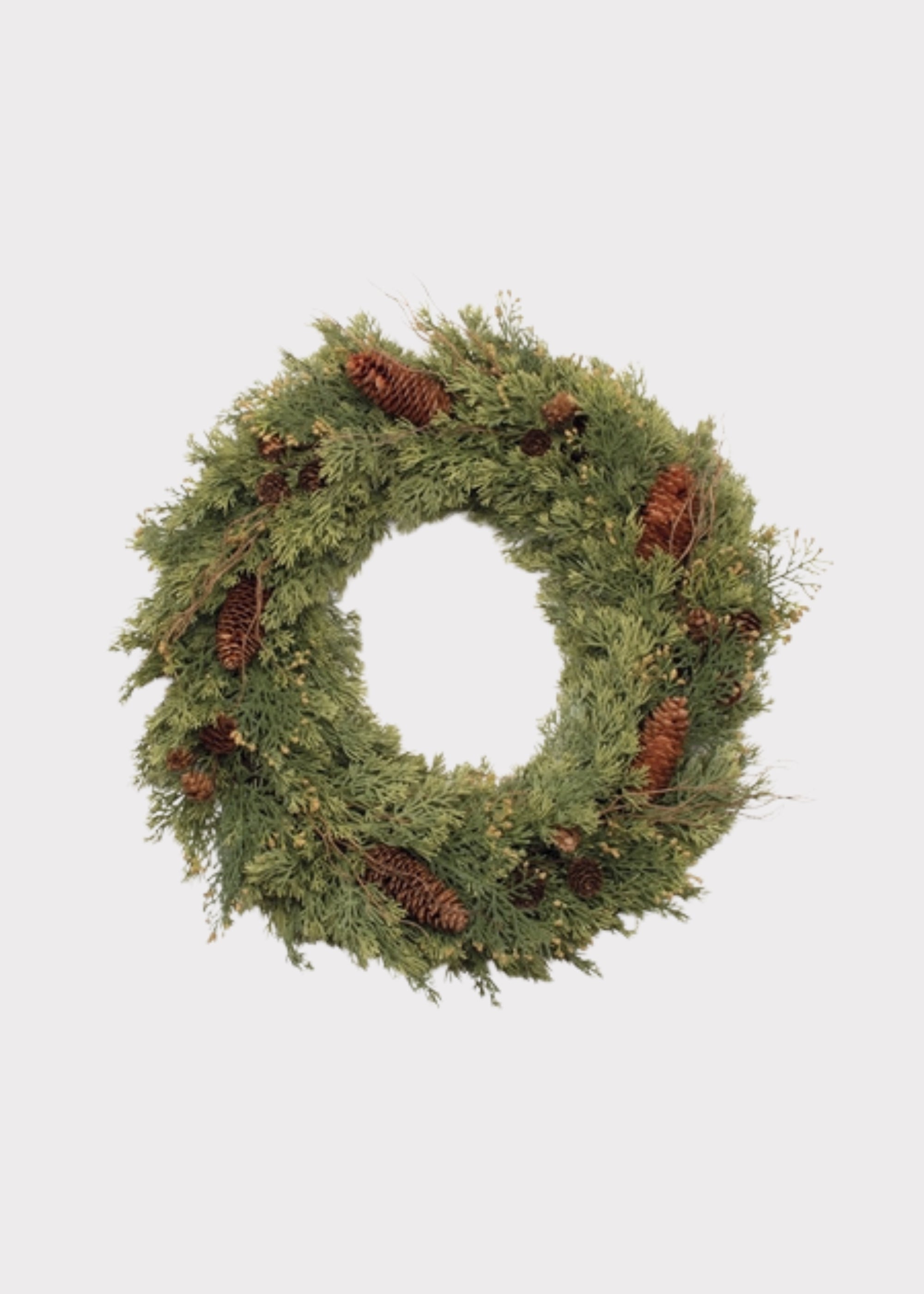 Green Artificial Pine Wreath for Vase Styling