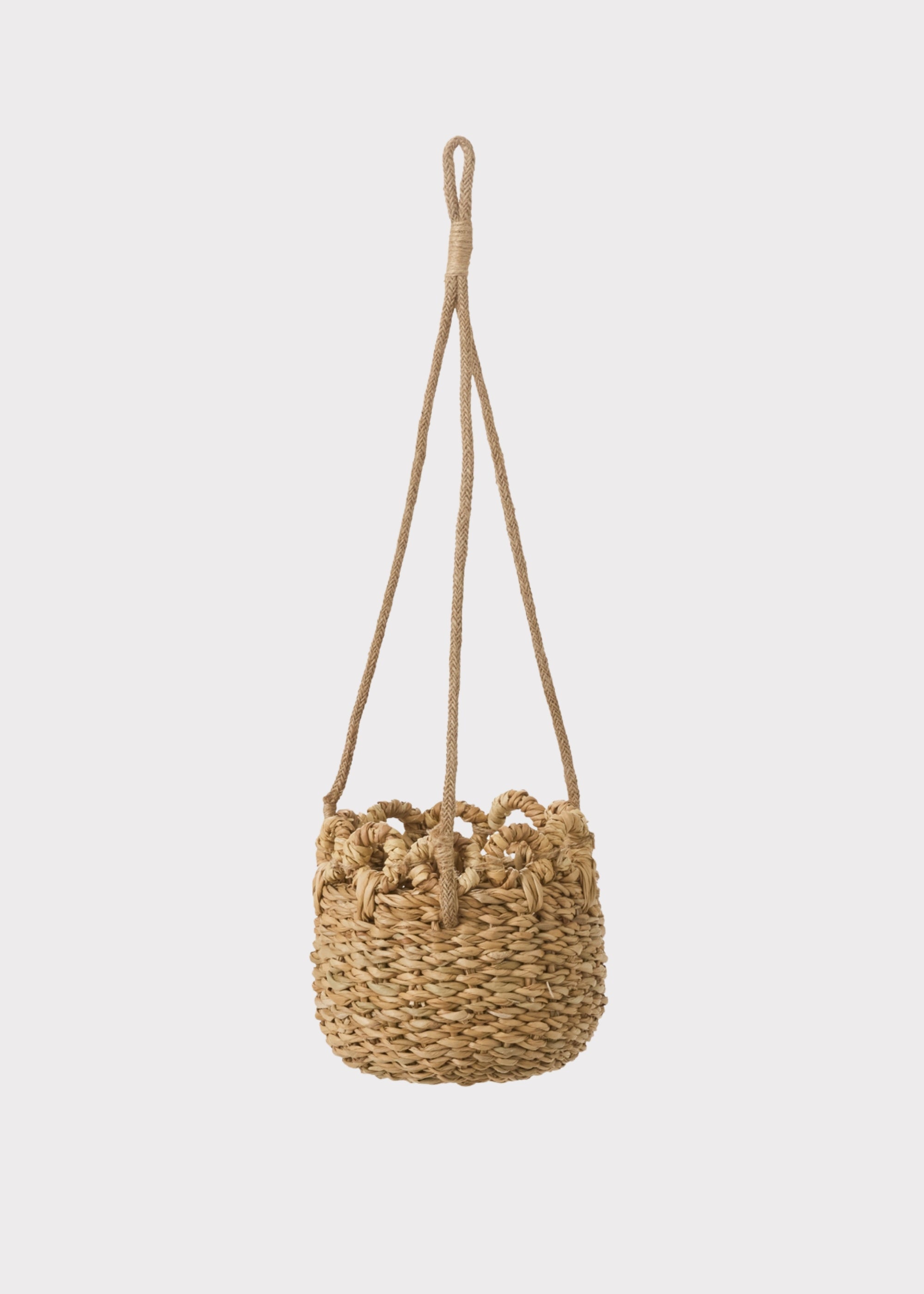 Handmade Woven Seagrass Hanging Basket for Vase Styling