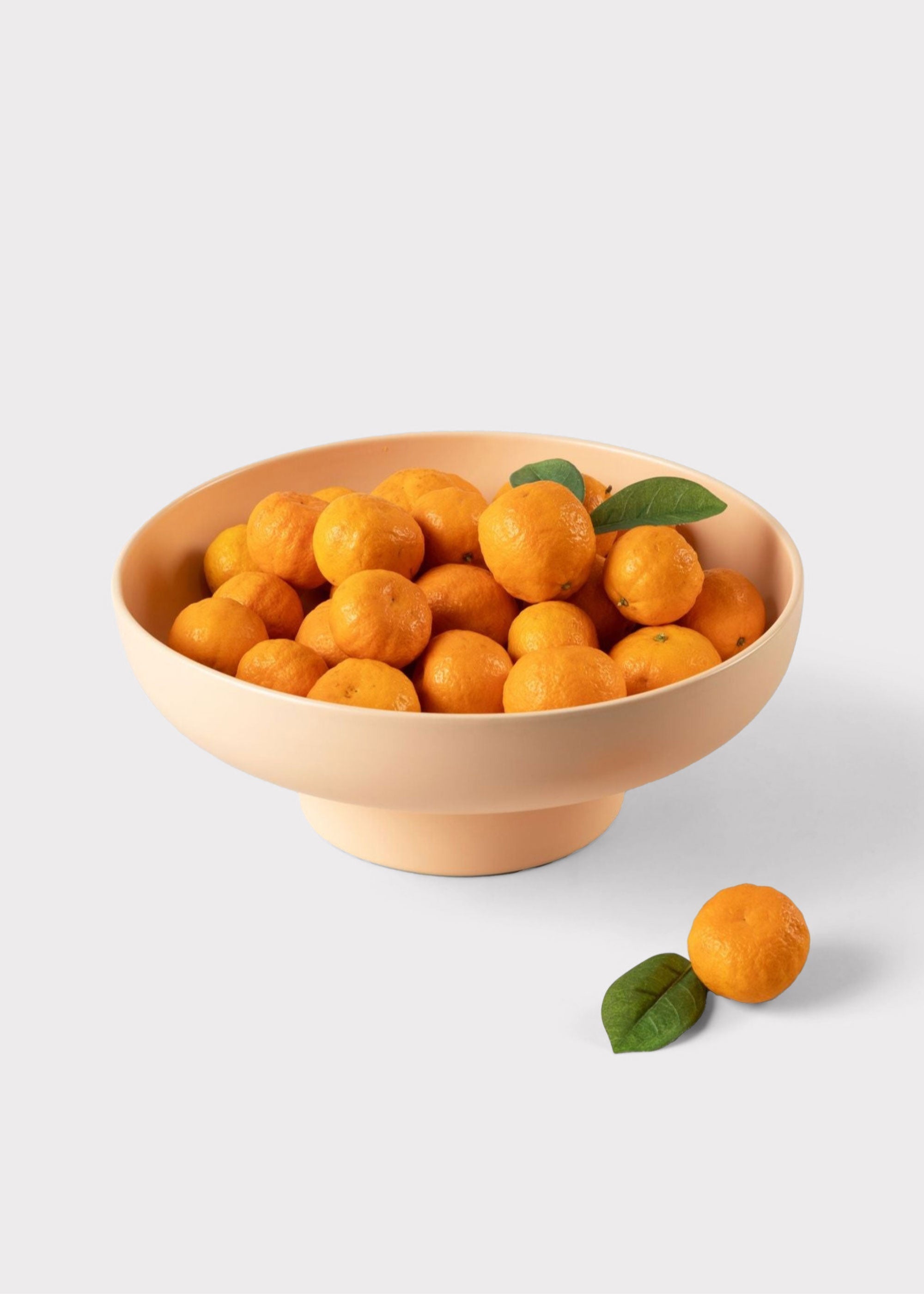 Cream Large Cream Peach Compote for Home Decor