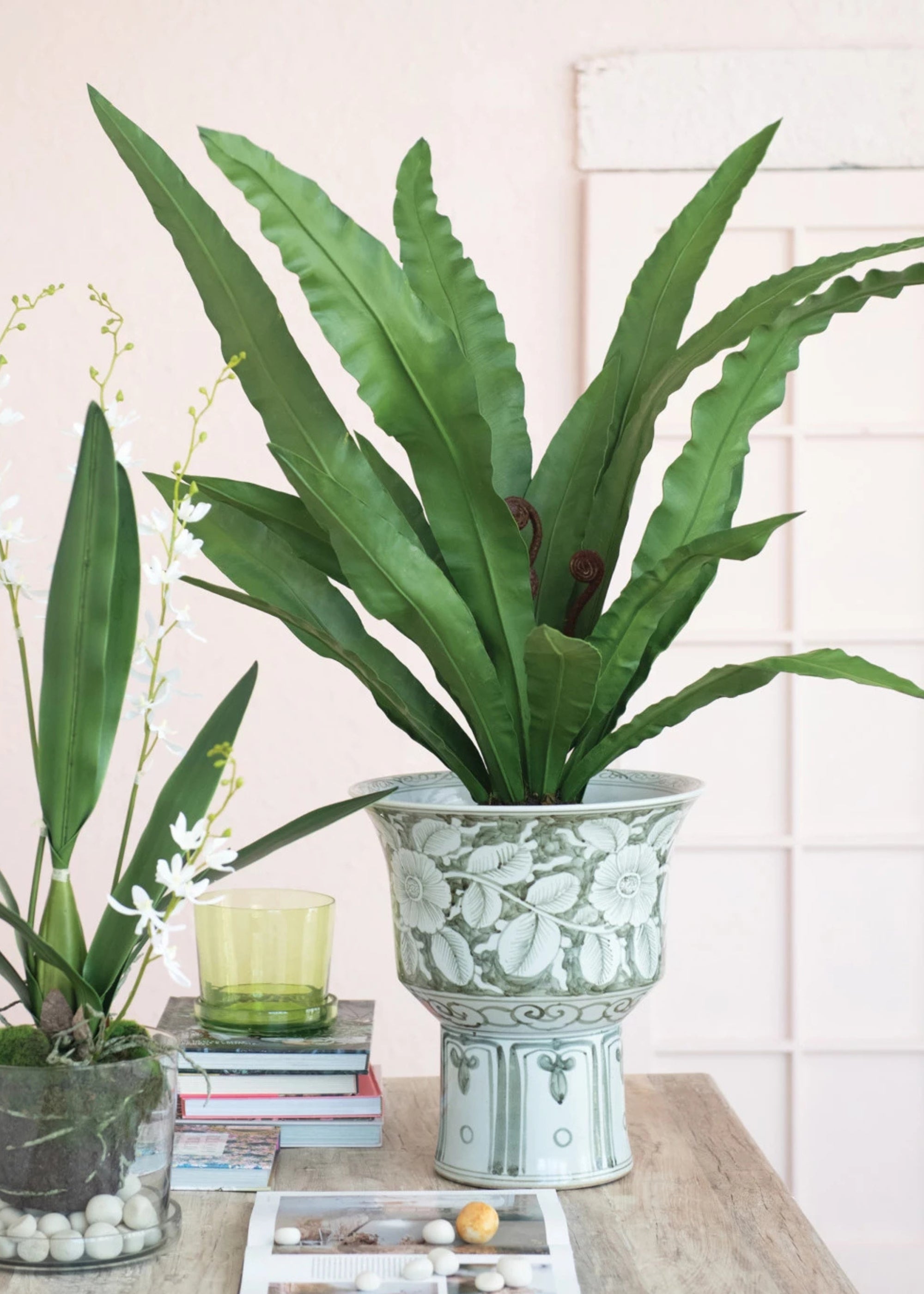 Natural Green Artificial Fern Potted Plant for Wedding Decor