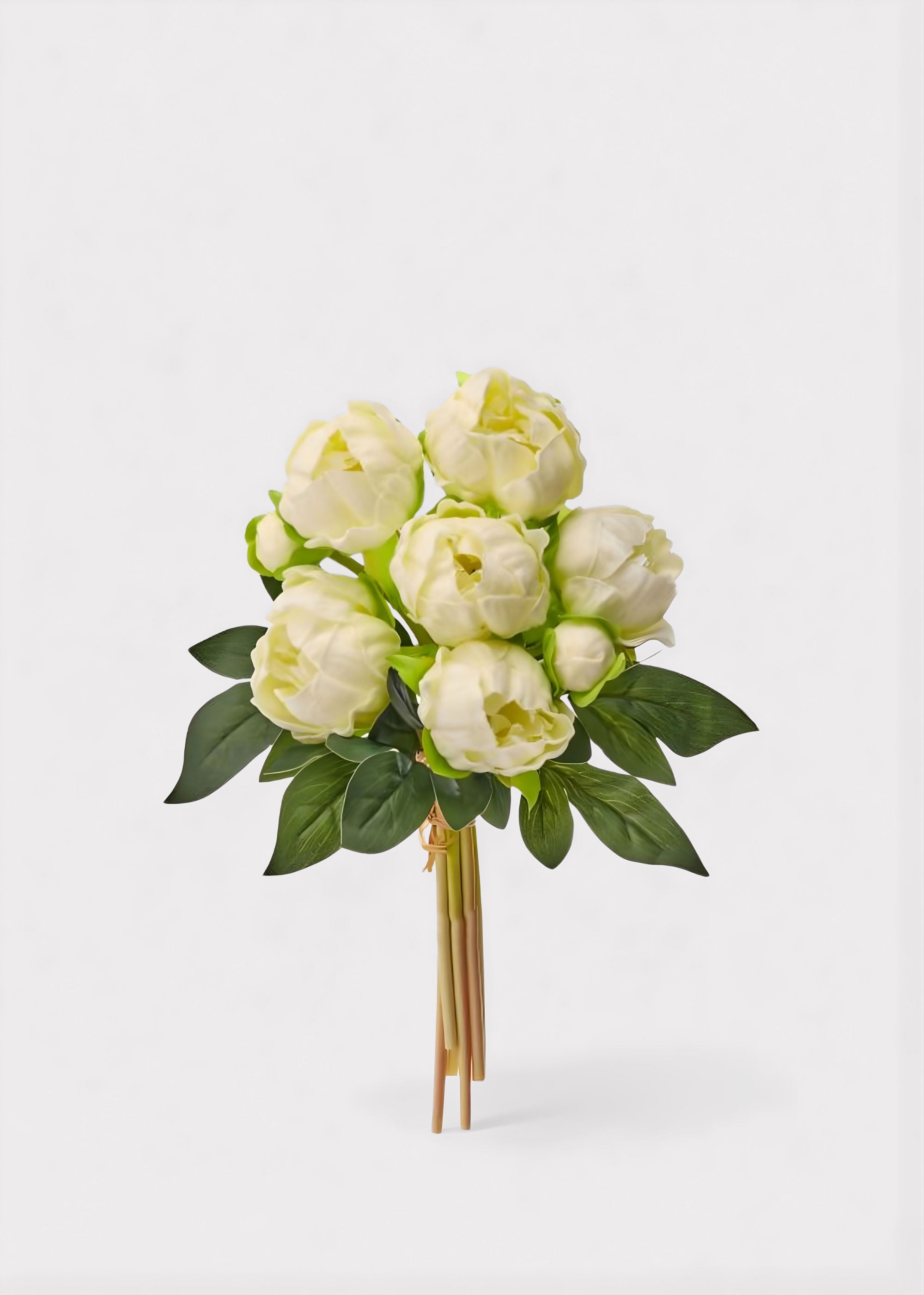 Cream Real Touch Artificial Peony Bundle for Vase Styling