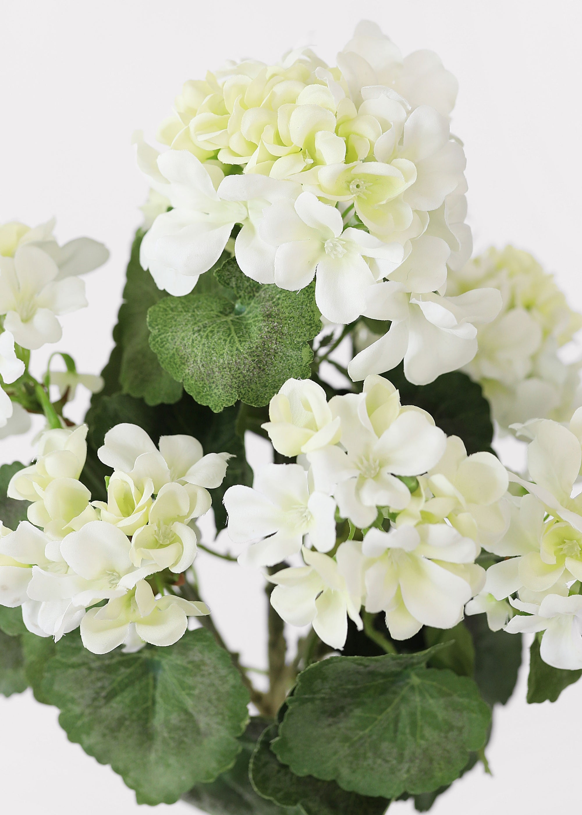 White Artificial Geranium Bush for Wedding Decor