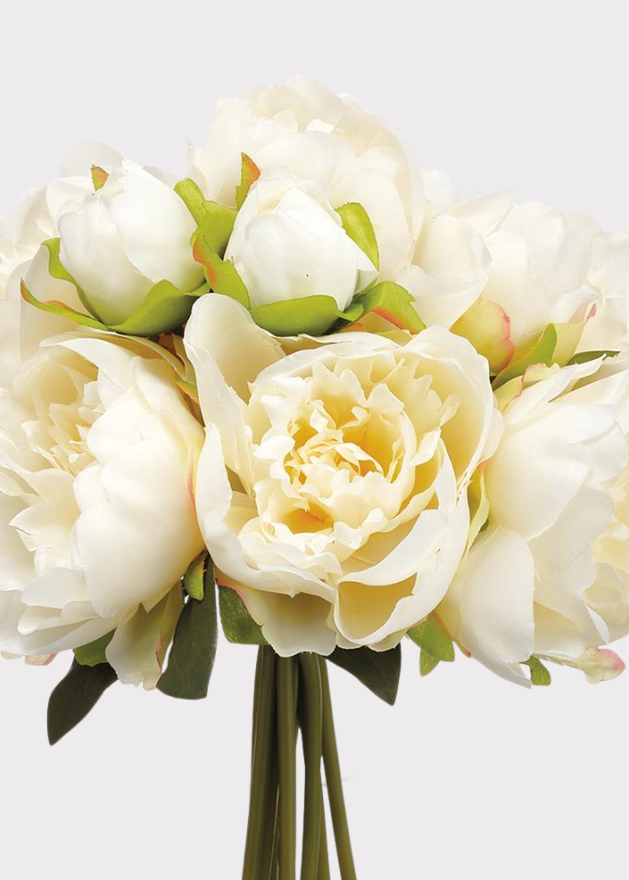Cream Artificial Peony Bouquet for Home Decor