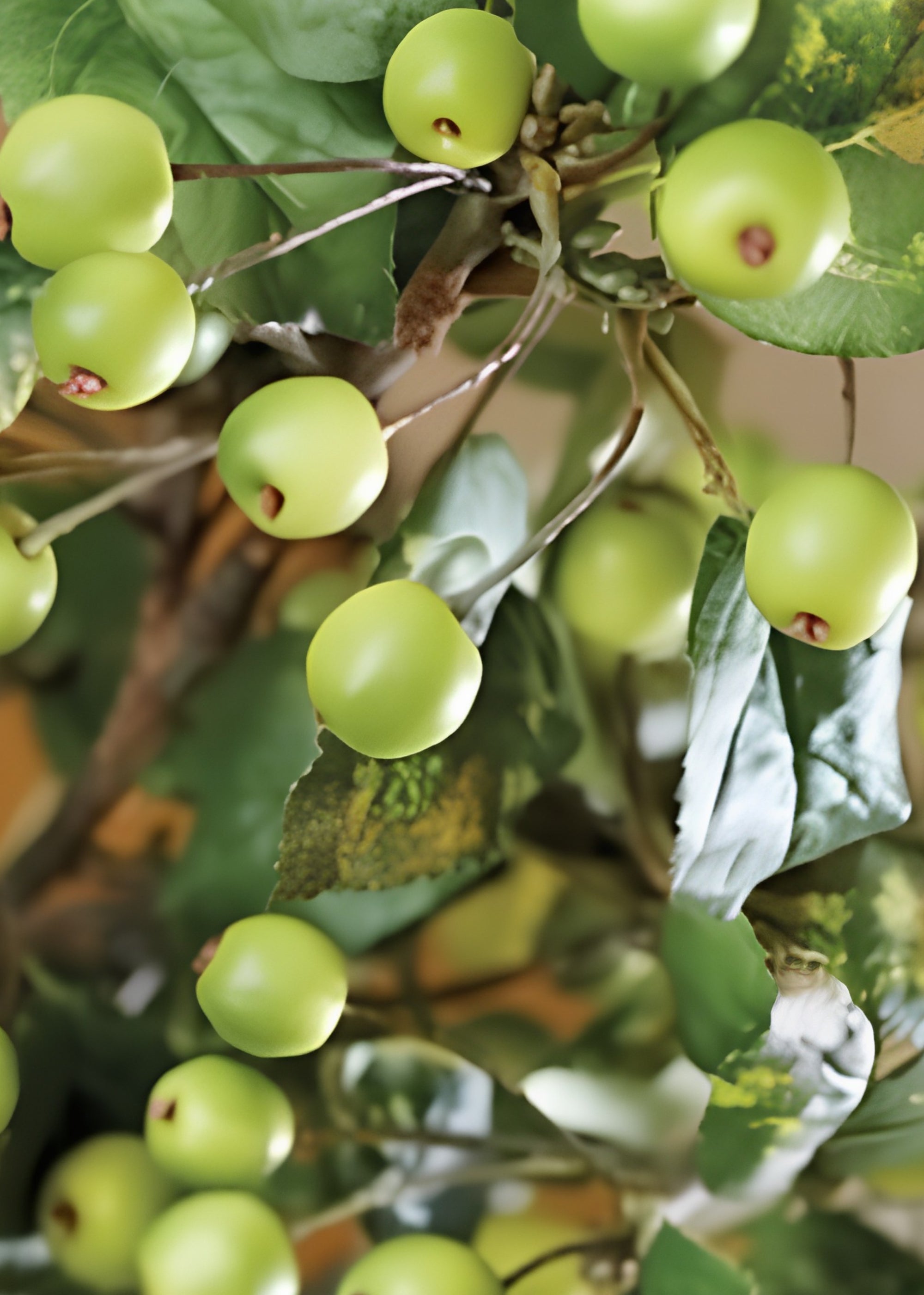 Green Artificial Berry Branch for Vase Styling