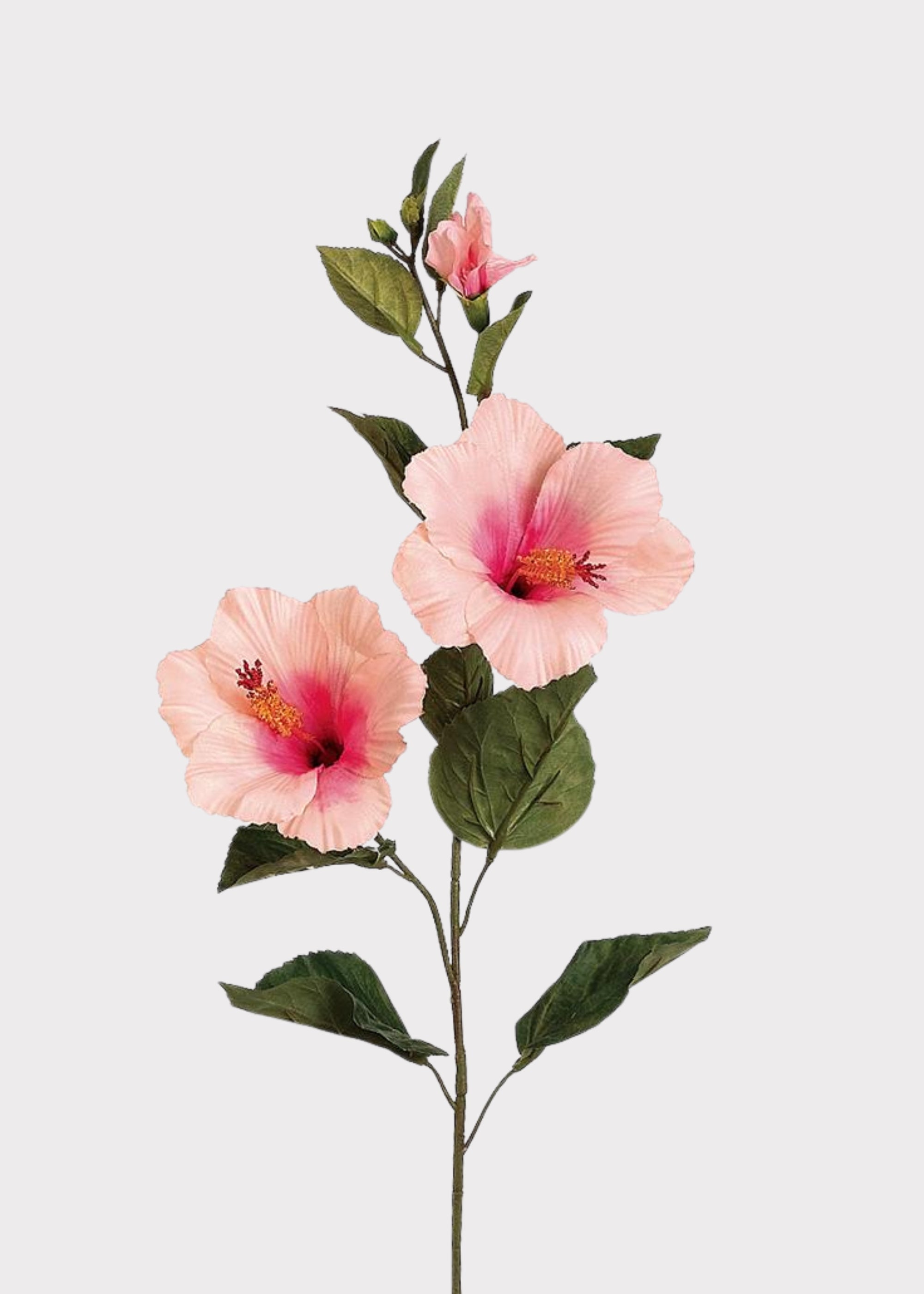 Pink Artificial Hibiscus Stem for Vase Styling