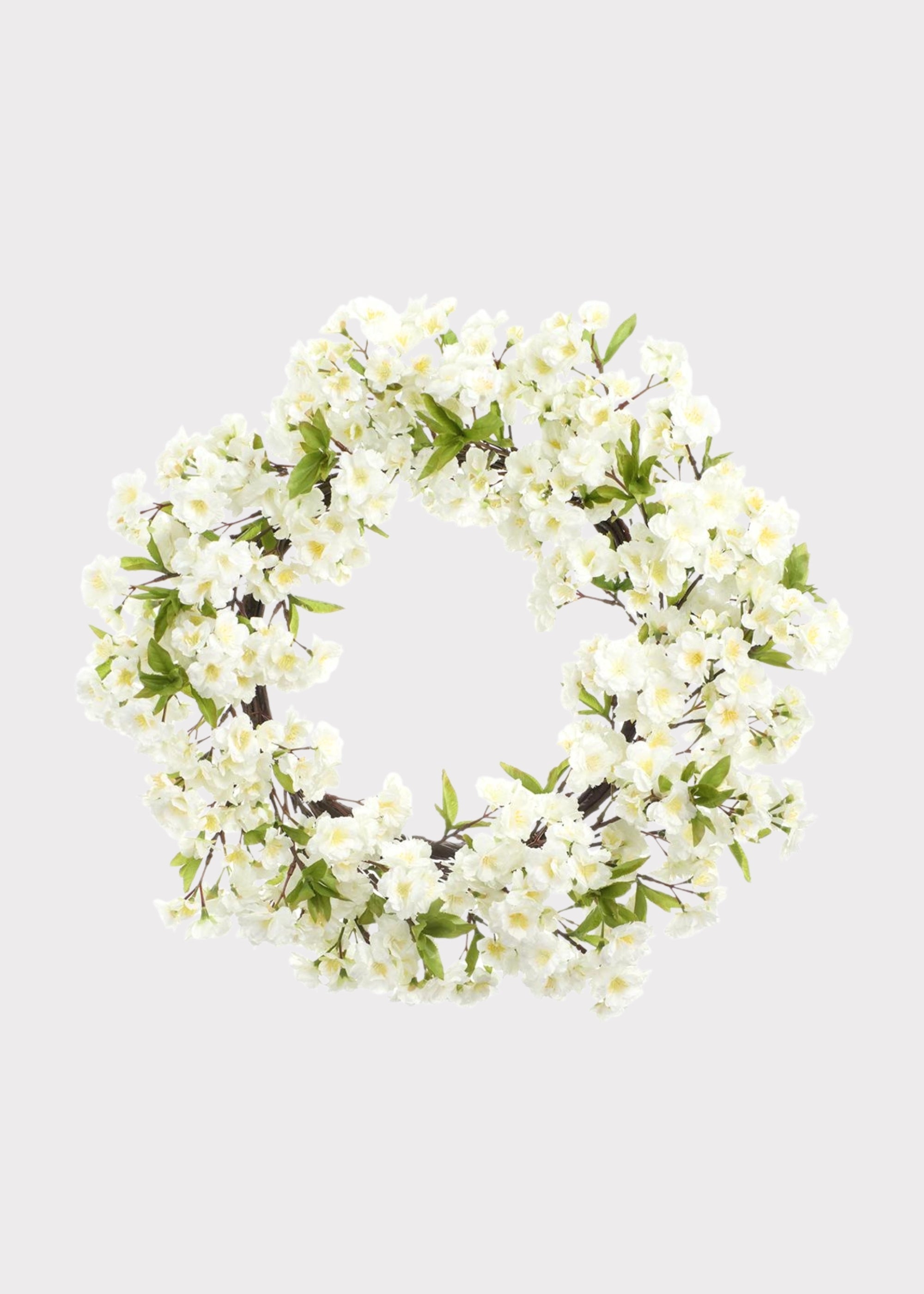 White Artificial Cherry Blossom Wreath for Vase Styling