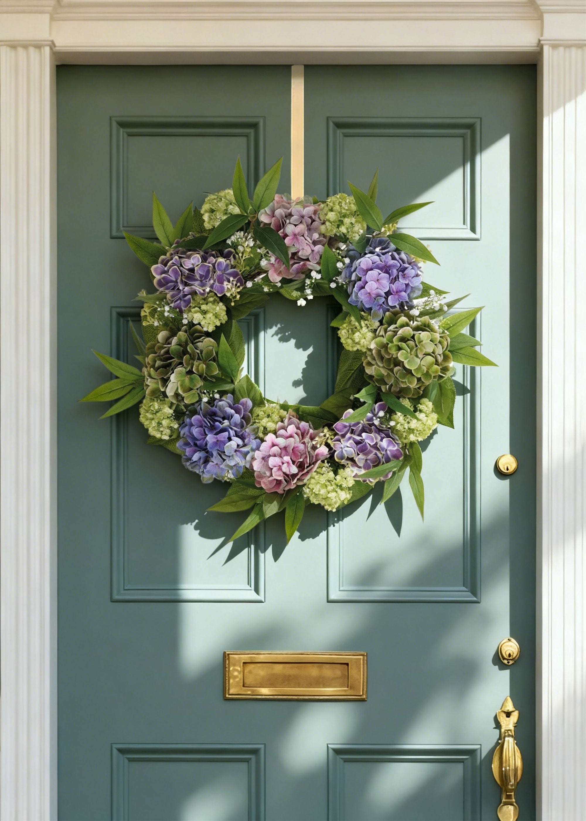 Purple Artificial Hydrangea Wreath for Home Decor