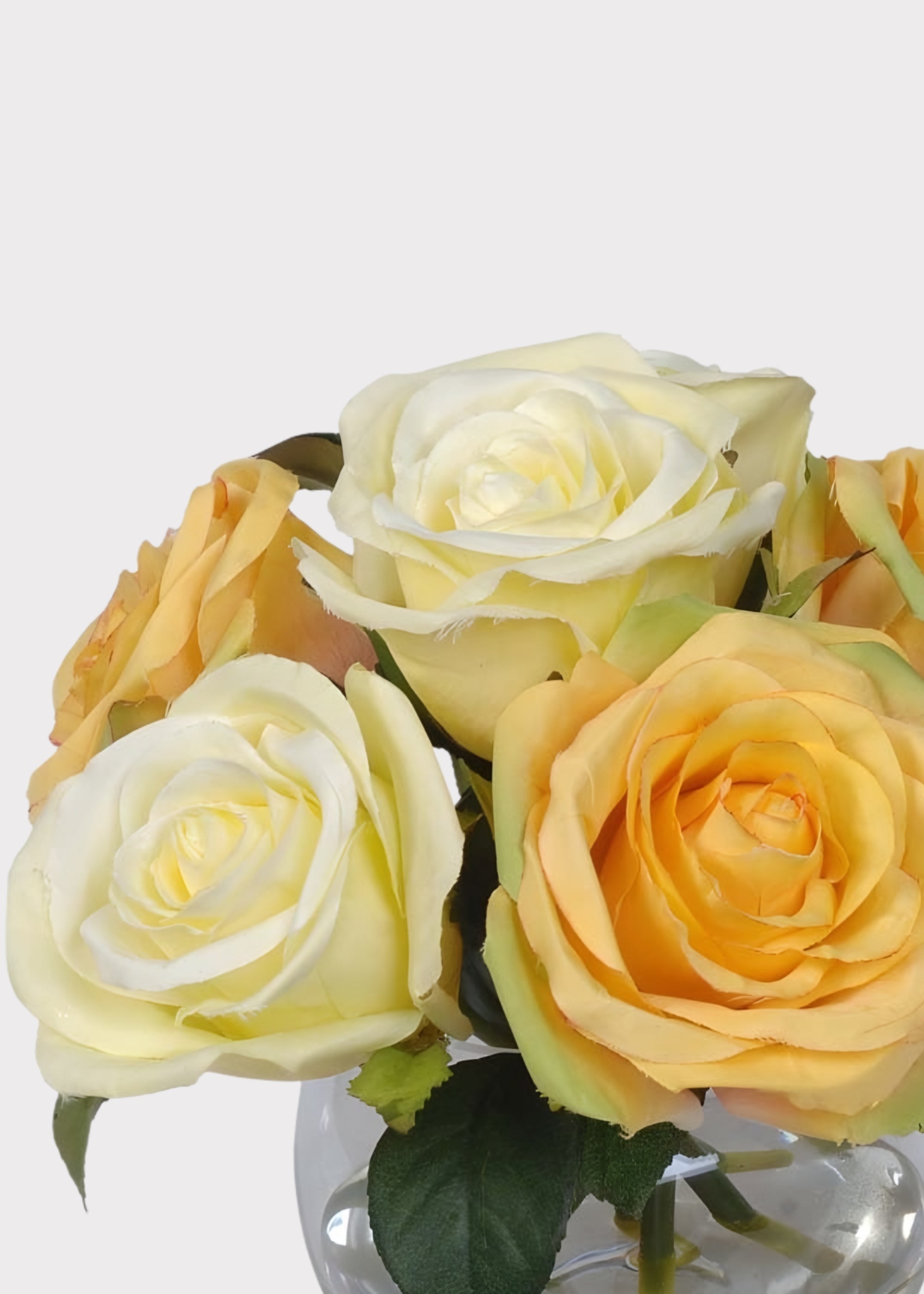 Yellow Artificial Rose Arrangement for Home Decor