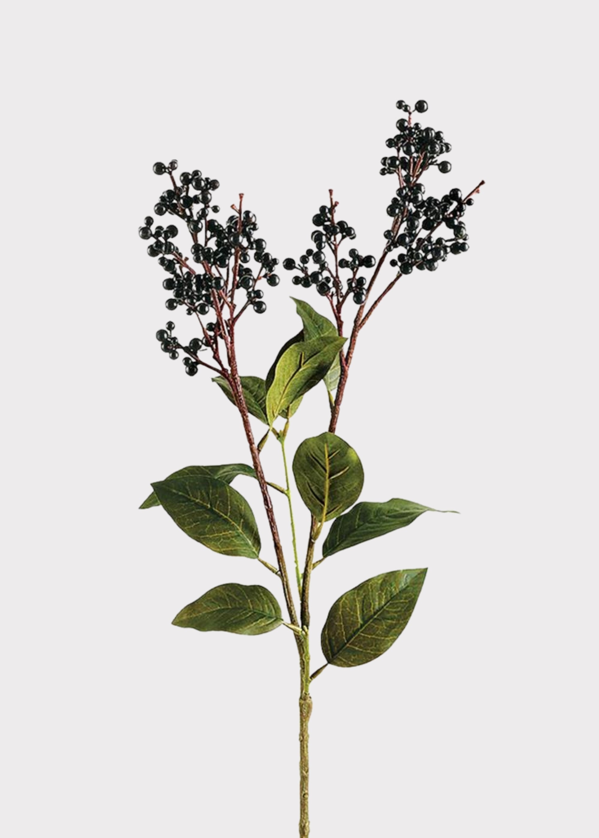 Black Artificial Berry Branch for Vase Styling