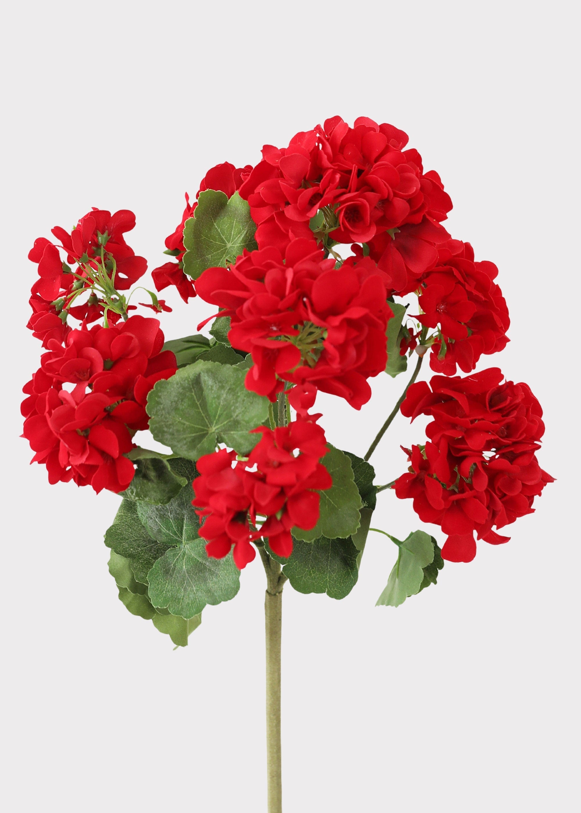 Red Artificial Geranium Bush for Vase Styling