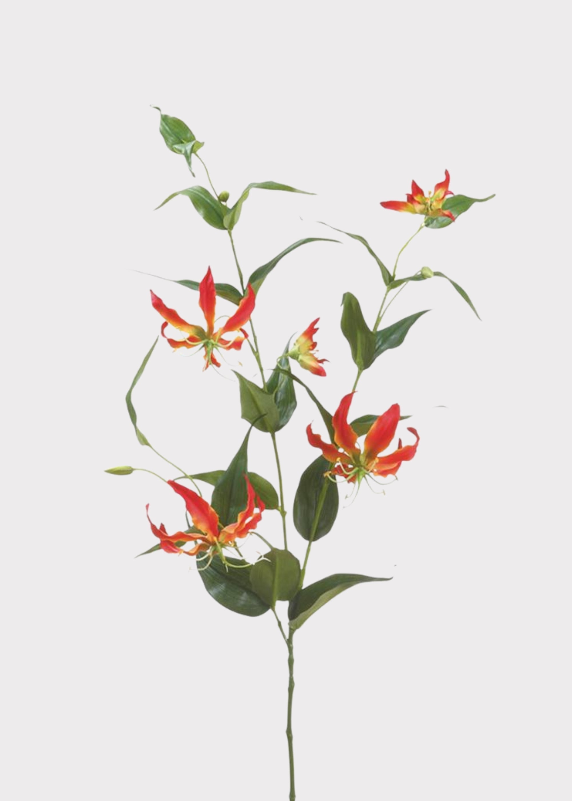 Red Artificial Lily Stem for Vase Styling