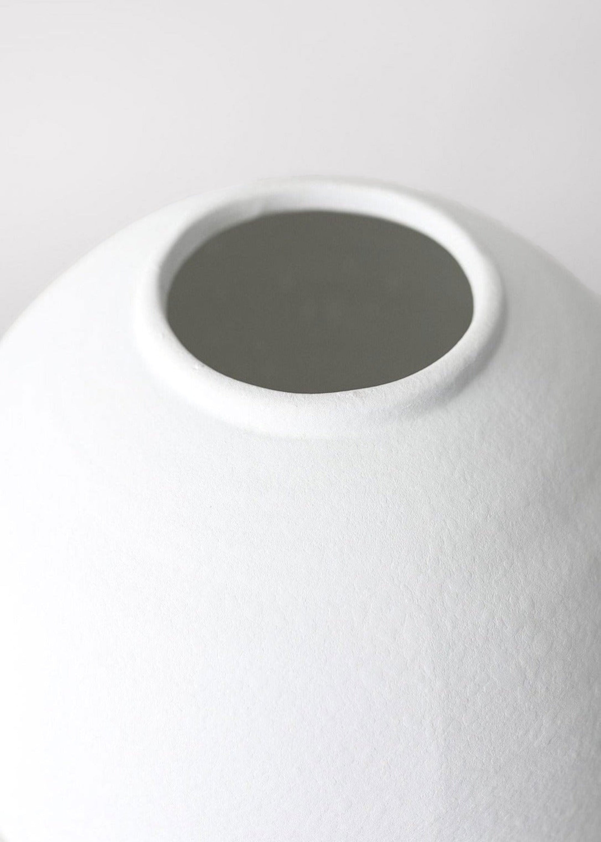 White Concrete Konos Vase for Wedding Decor