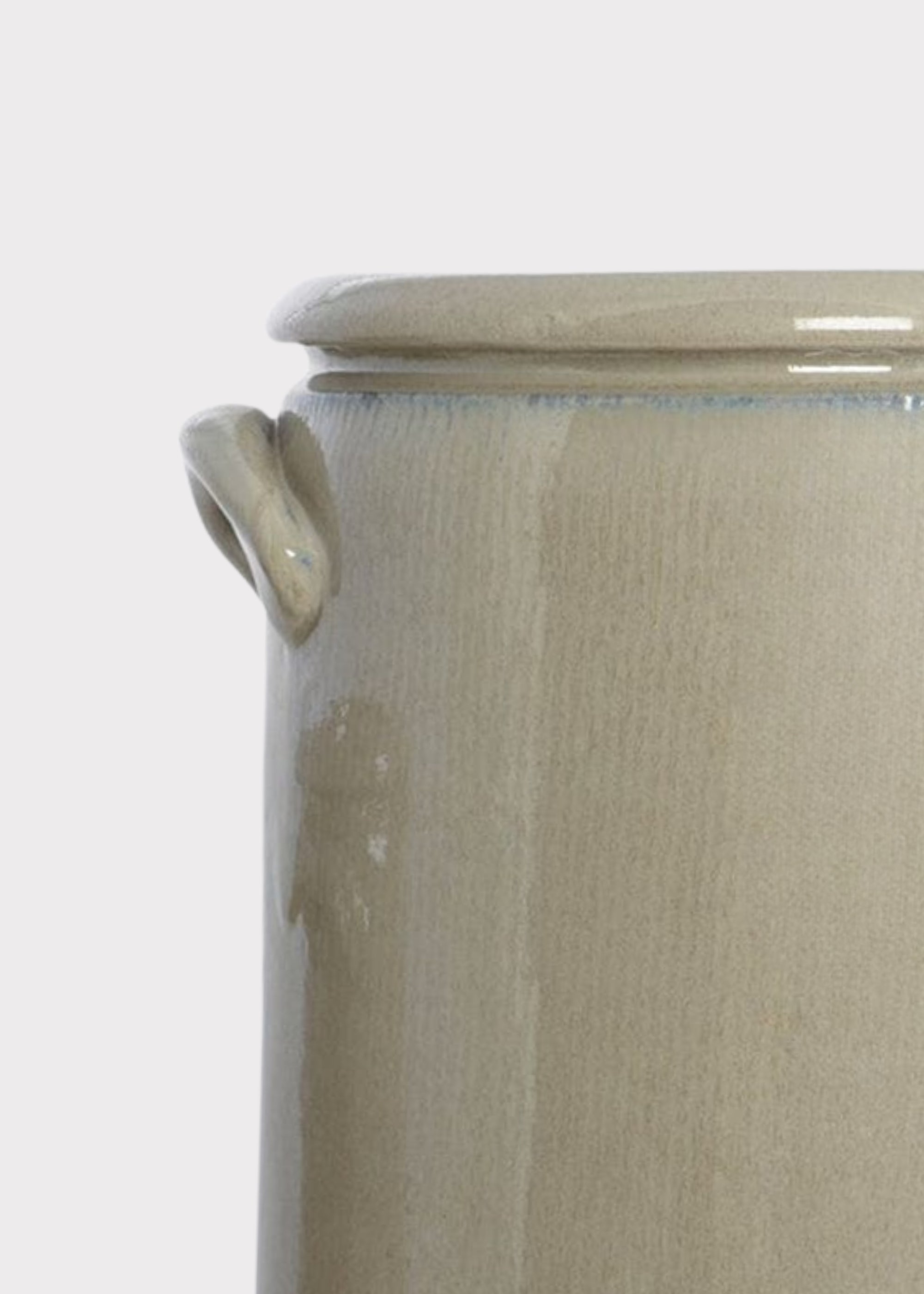 Glossy Clay French Crock for Home Decor