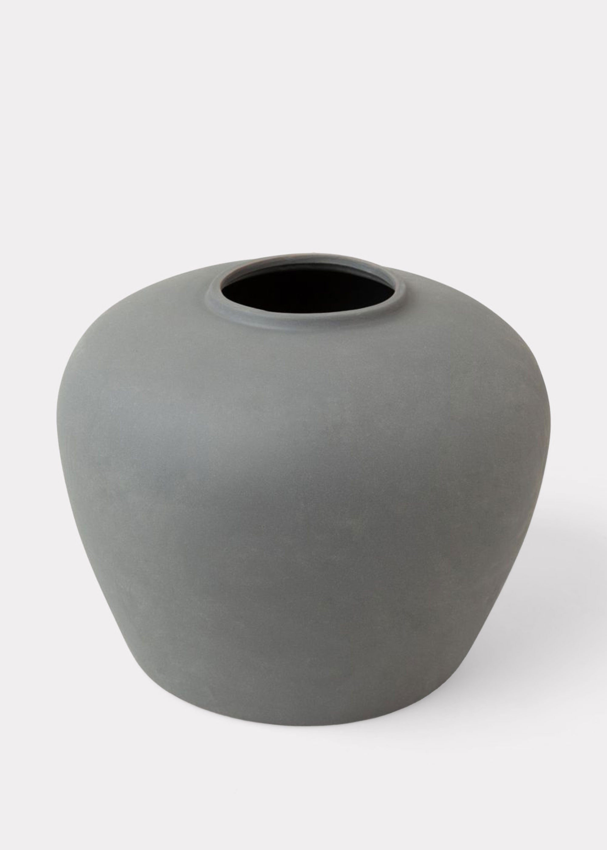 Slate Smokey Slate Large Clay Table Vase for Vase Styling