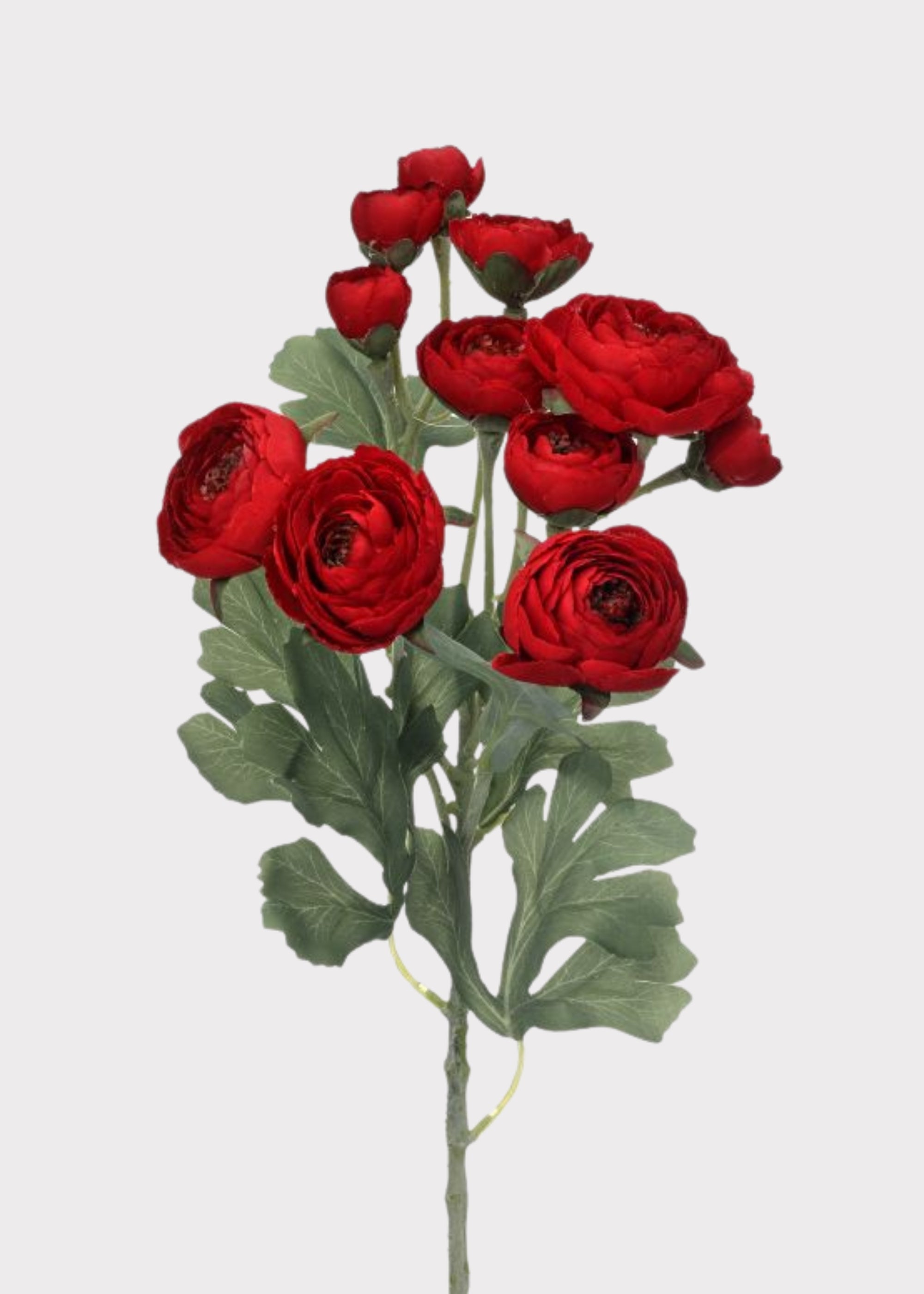 Red Artificial Ranunculus Bush for Vase Styling