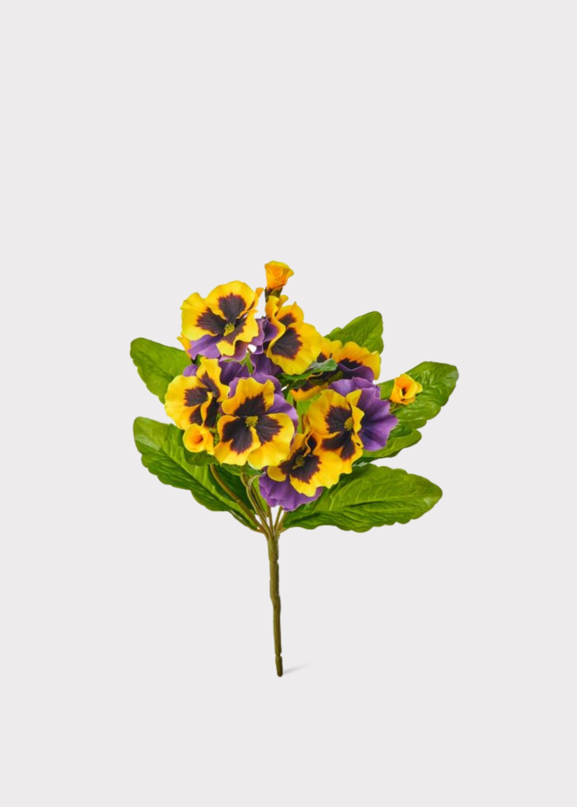 Yellow Artificial Pansy Bush for Home Decor