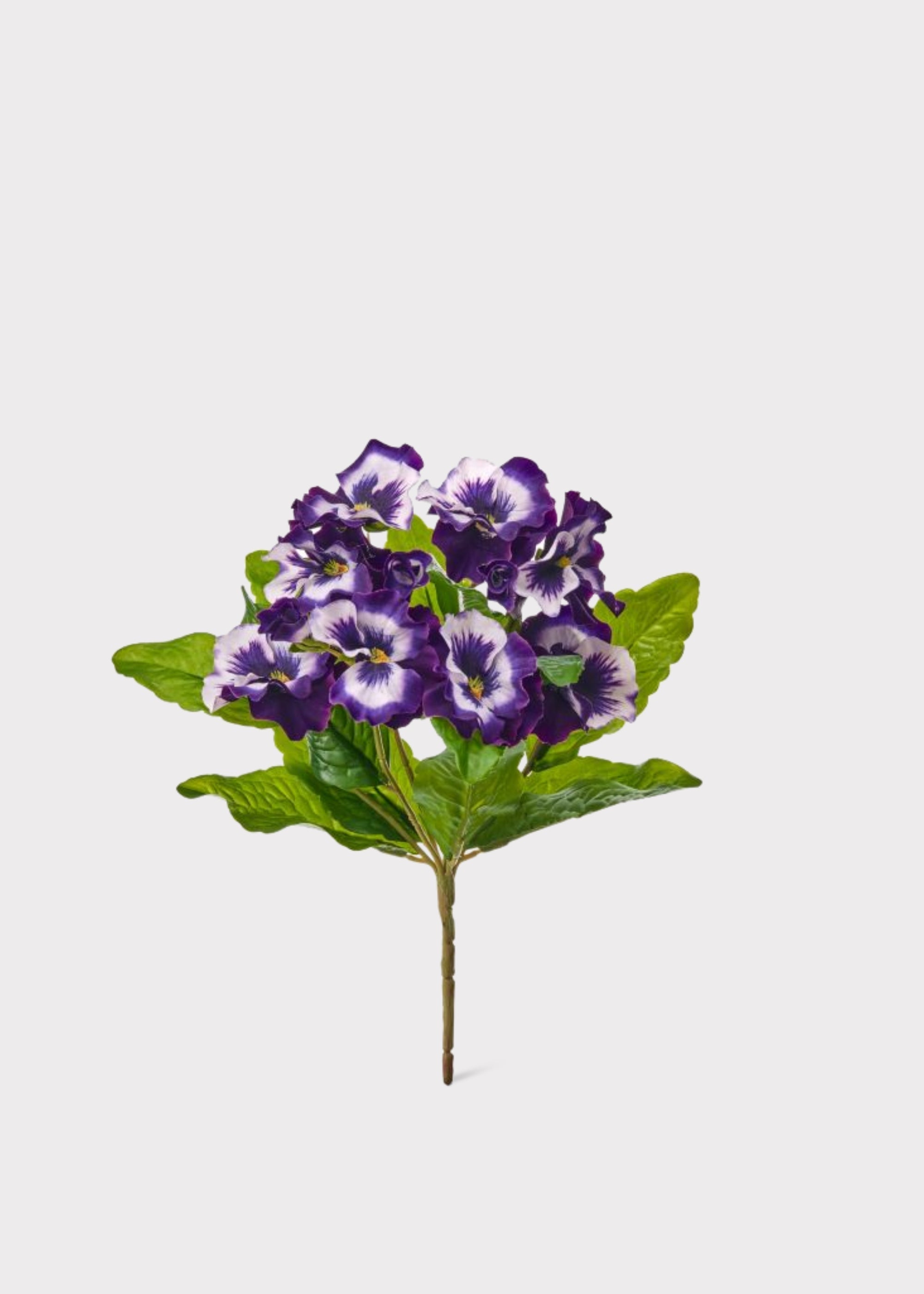 Purple Artificial Pansy Bush for Home Decor