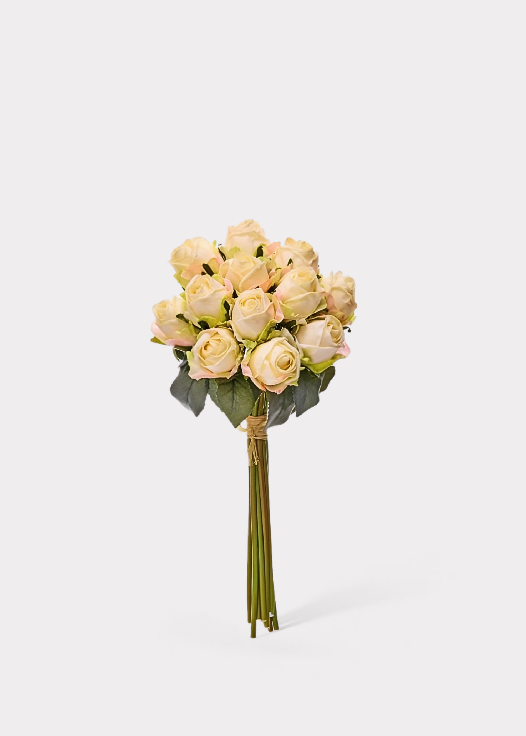 Cream Artificial Rose Bundle for Vase Styling