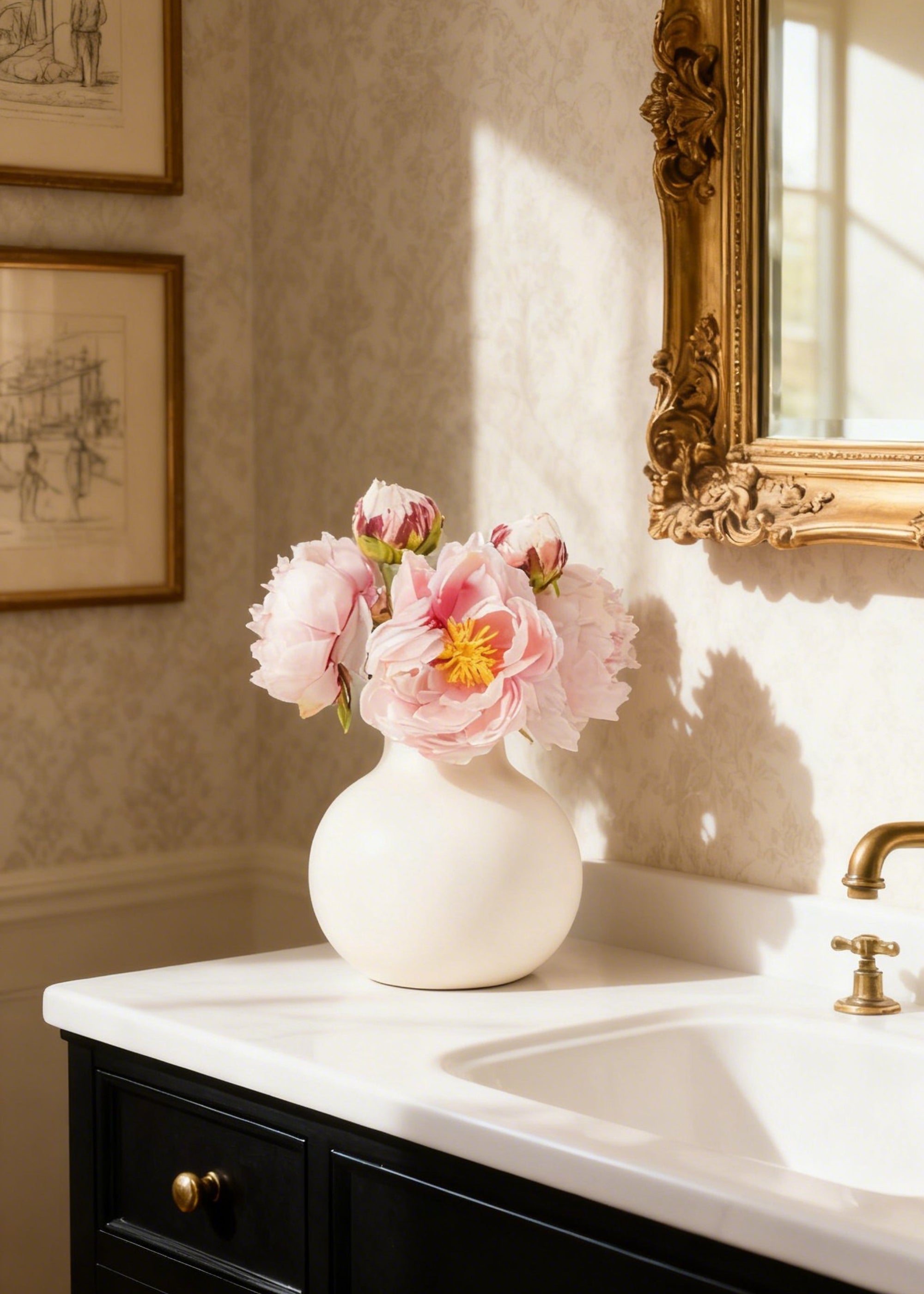 Pink Artificial Peony Bundle for Table Centerpiece