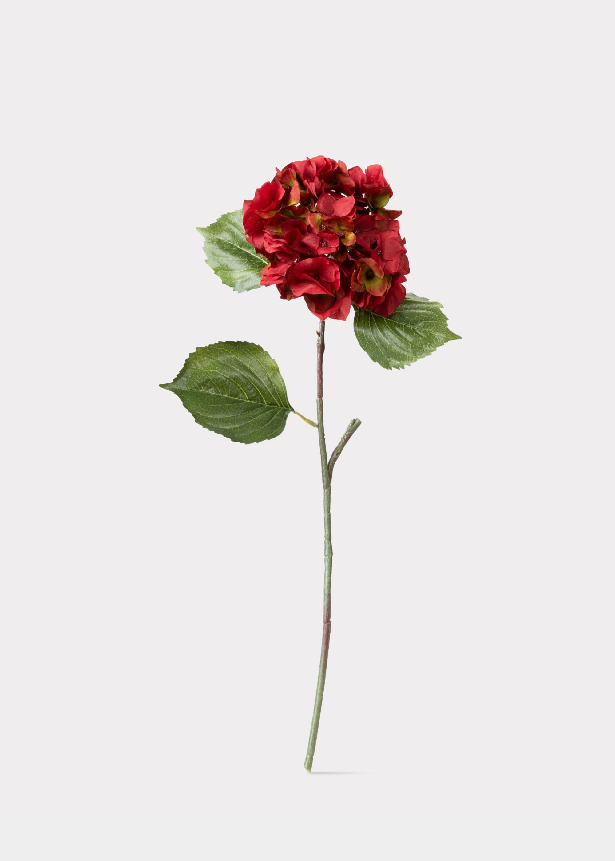 Red Artificial Hydrangea Stem for Home Decor