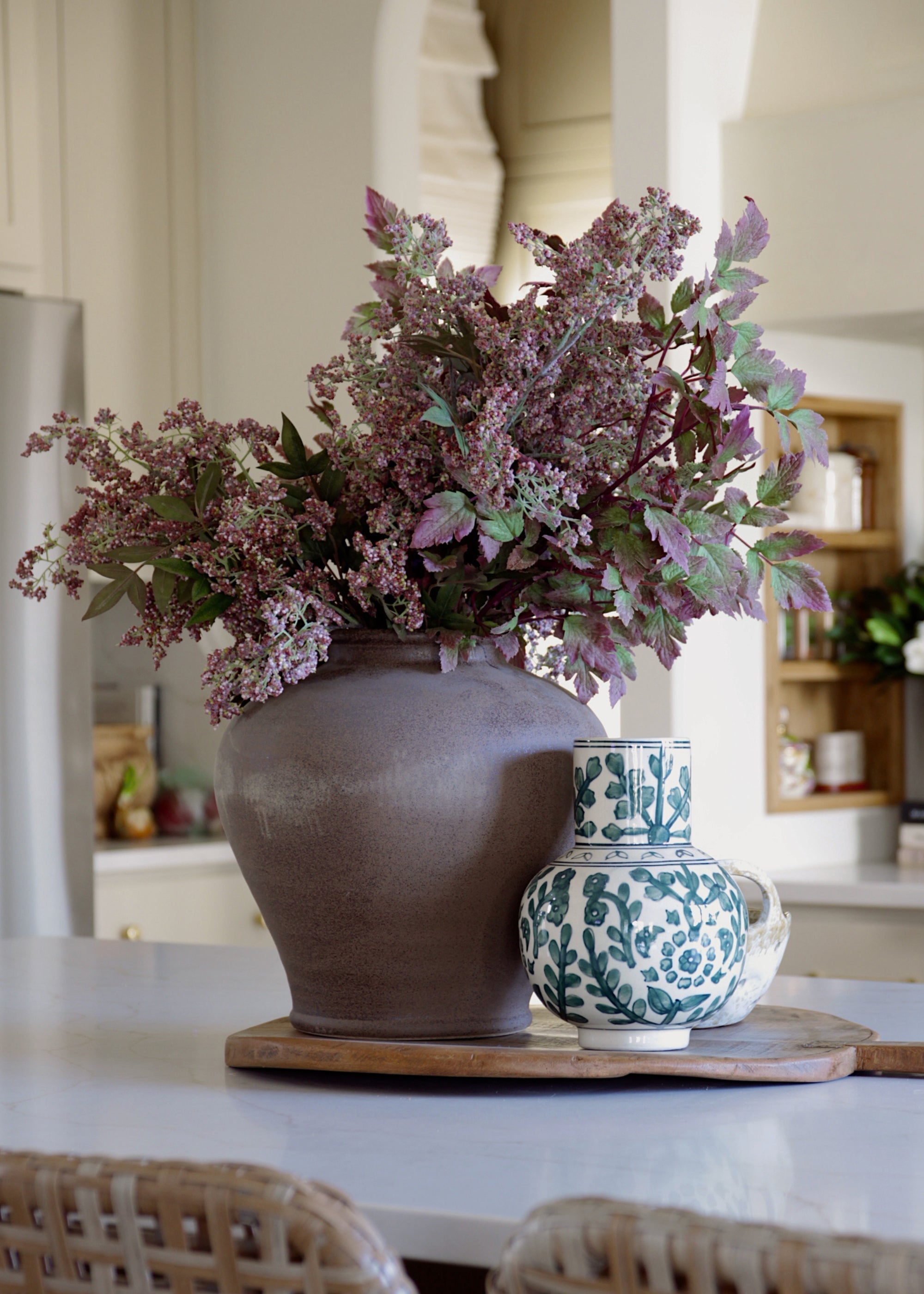 Purple Artificial Leaf Branch for Home Decor