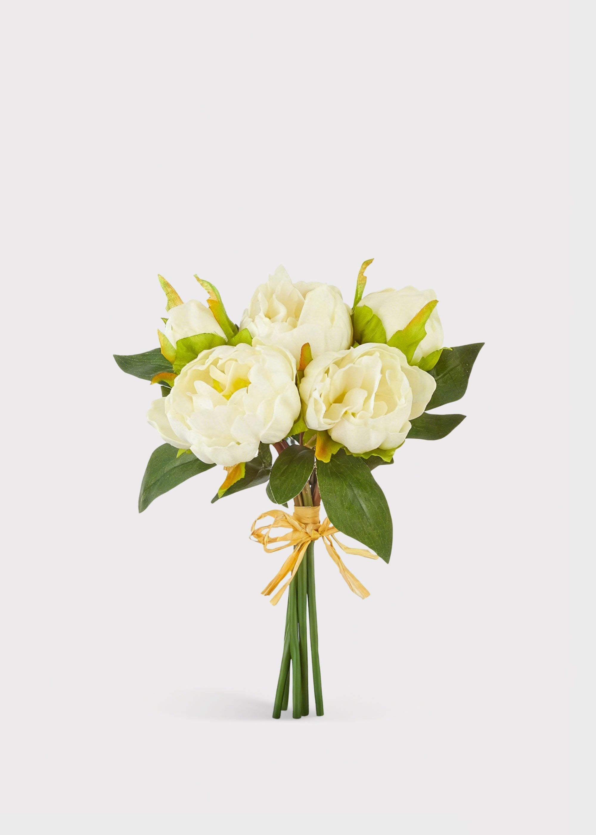 Cream Real Touch Artificial Peony Bundle for Vase Styling