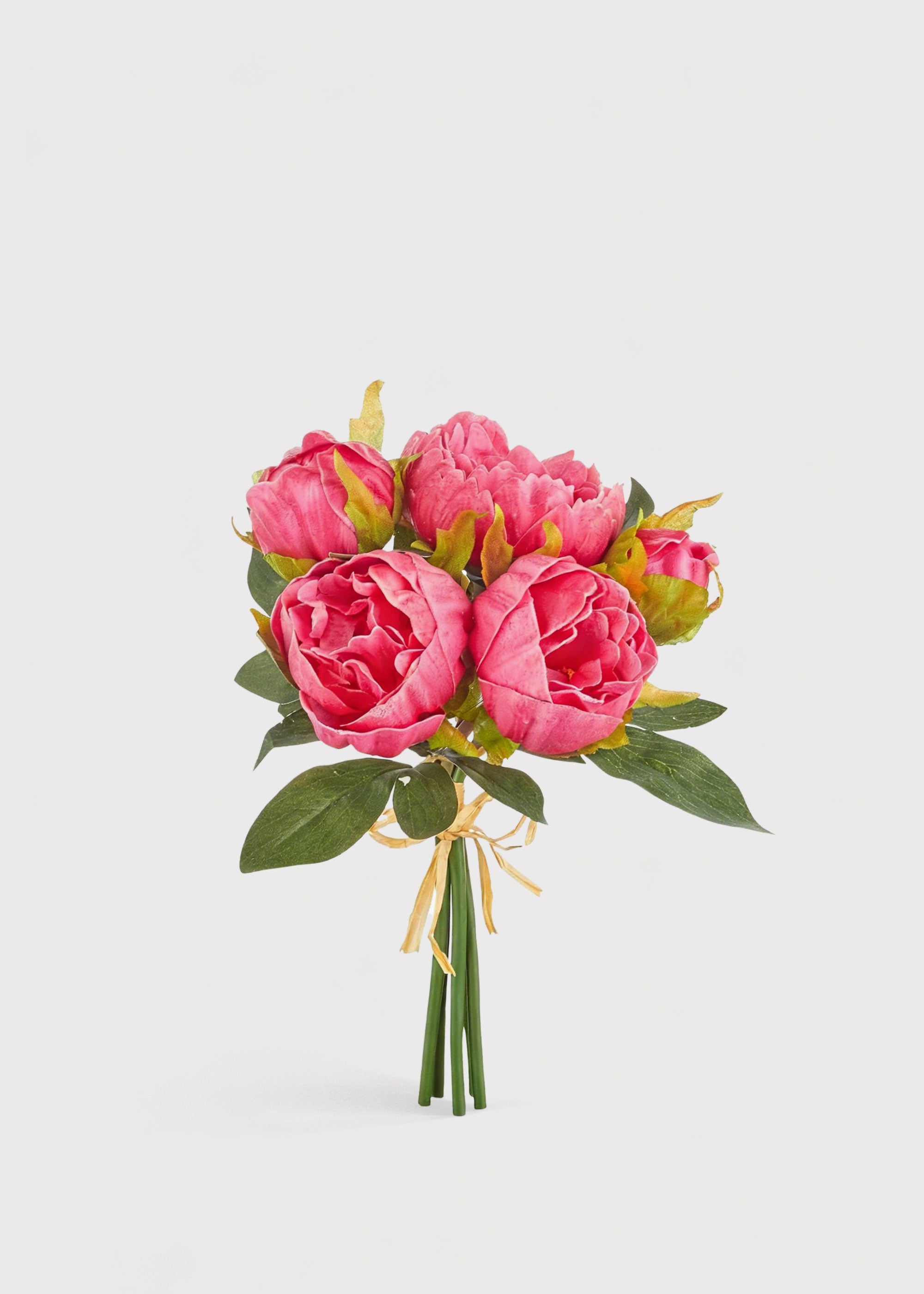 Fuchsia Real Touch Artificial Peony Bundle for Vase Styling