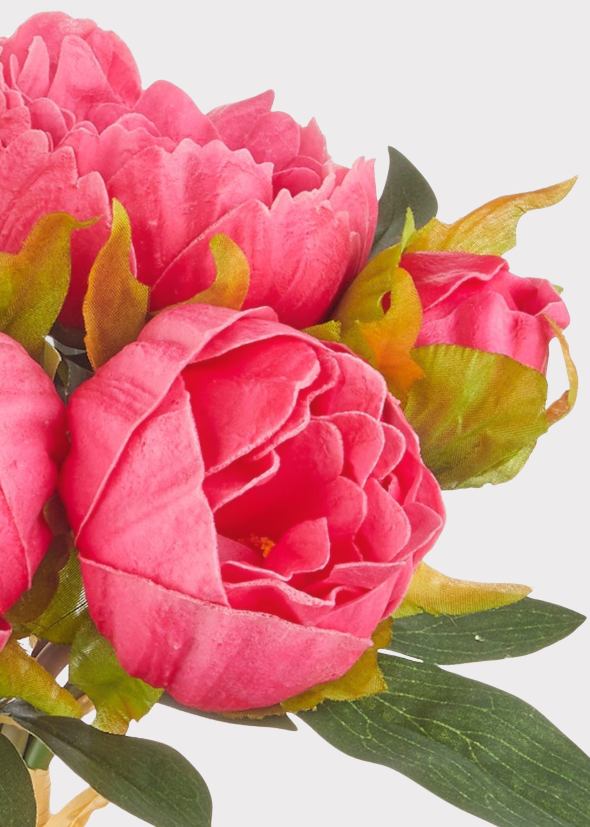 Fuchsia Real Touch Artificial Peony Bundle for Wedding Decor