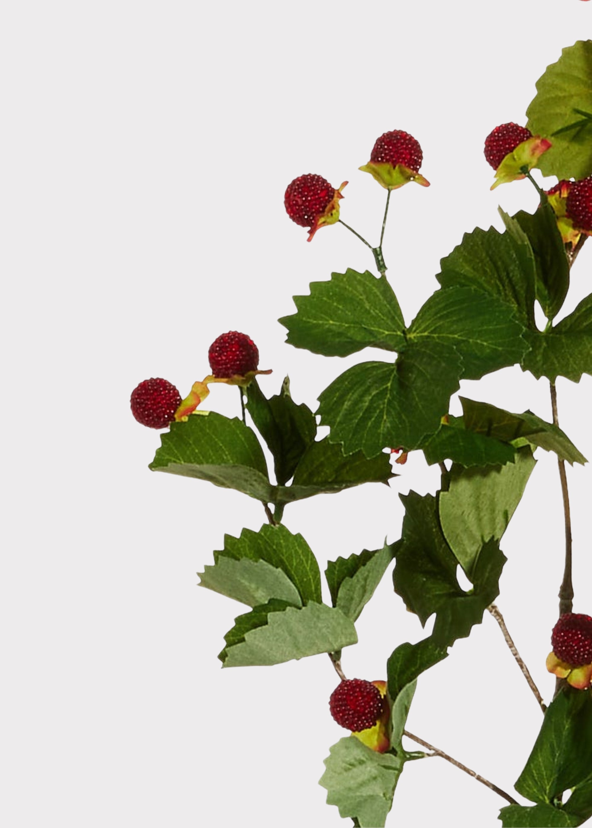 Artificial red berry branch for winter arrangement