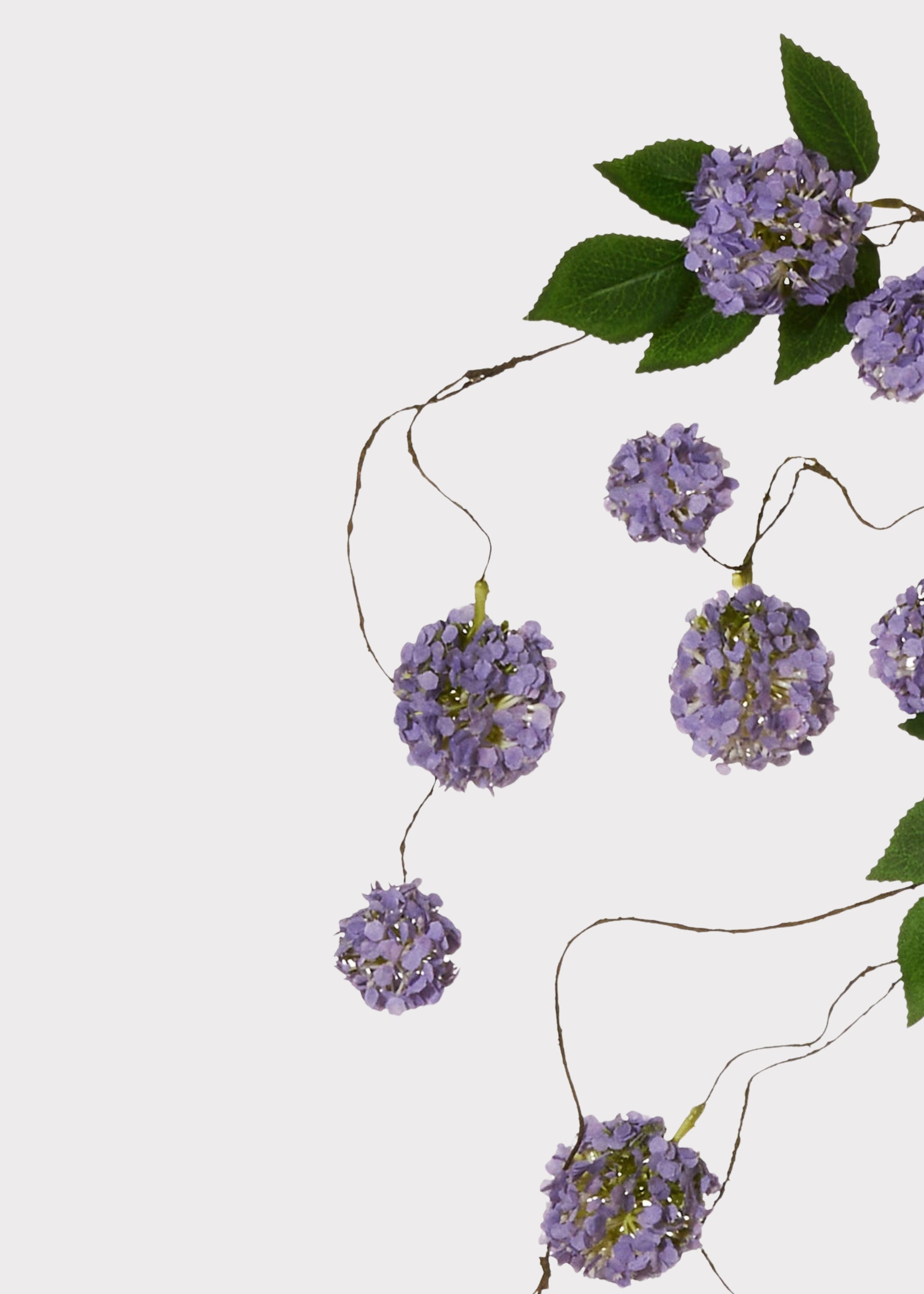 Purple Artificial Hydrangea Branch for Home Decor