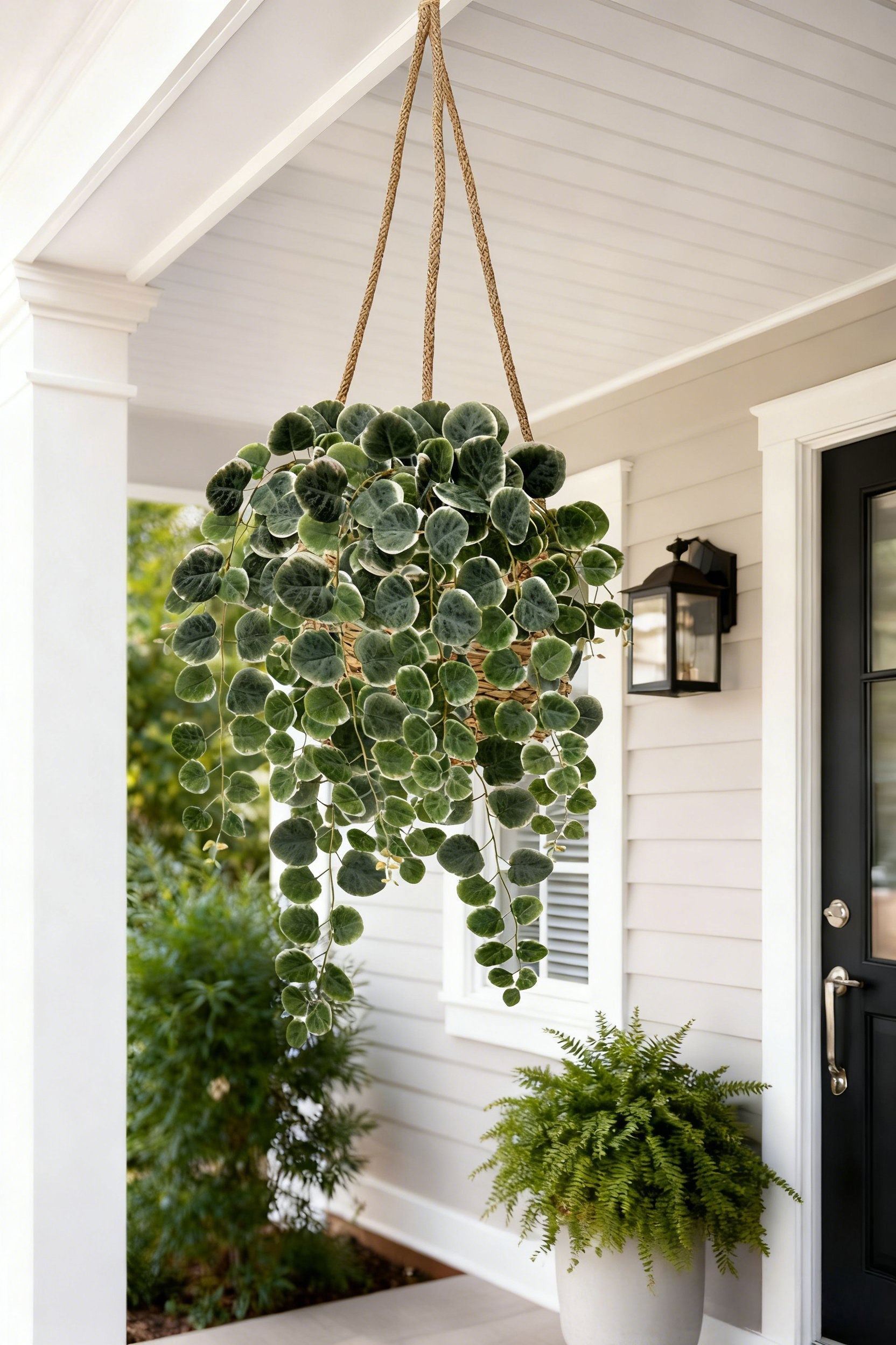Handmade Woven Seagrass Hanging Basket for Table Centerpiece