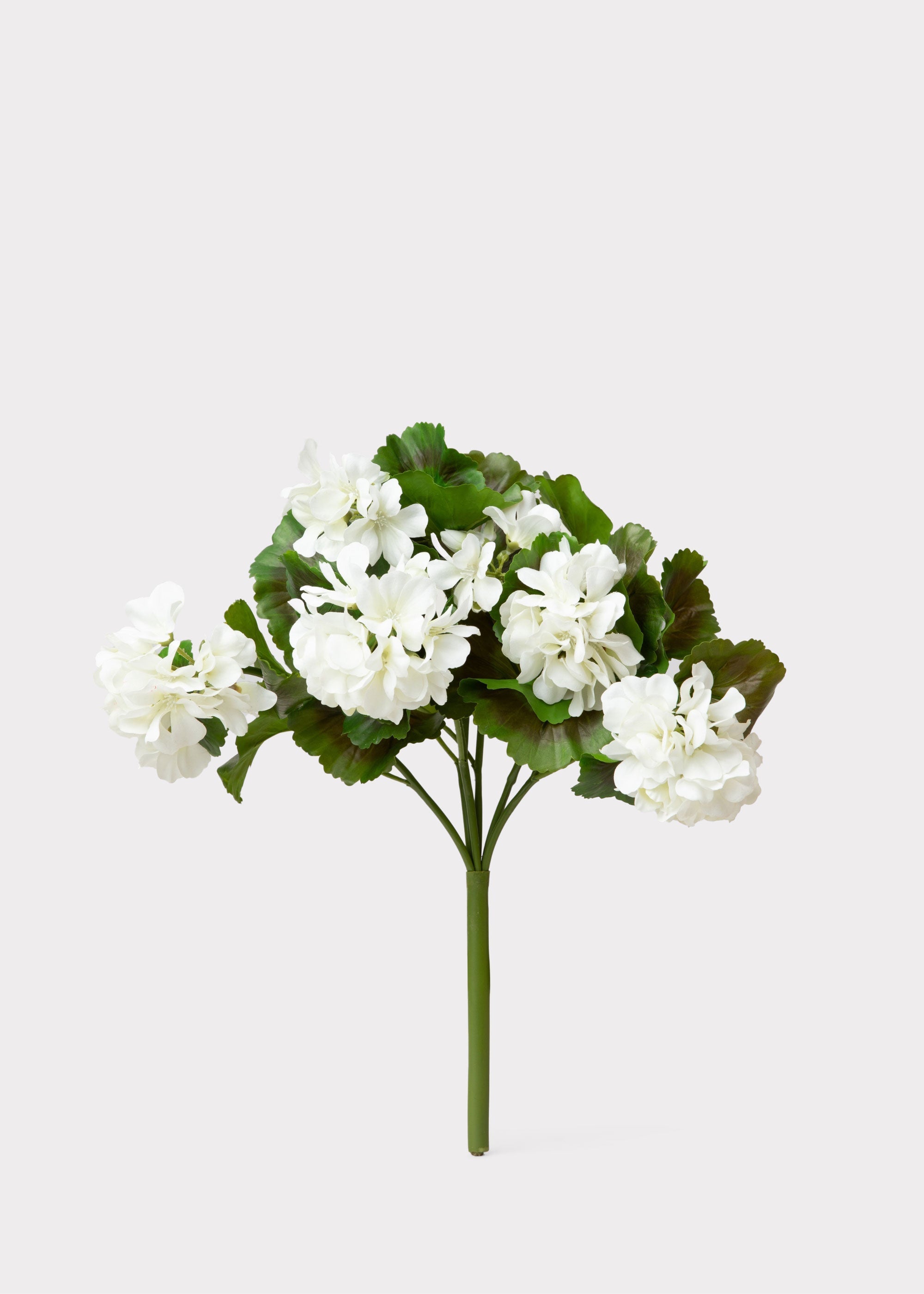 White Natural Touch Artificial Geranium Pick for Entryway Arrangement