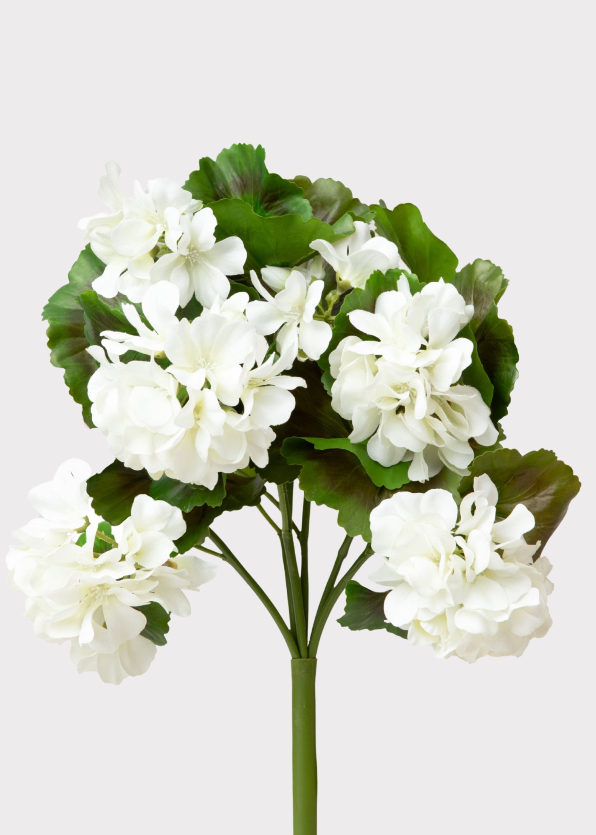 White Natural Touch Artificial Geranium Pick for Vase Styling